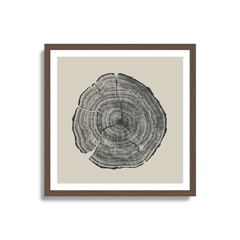 Hand-Drawn Oak Framed Art Print