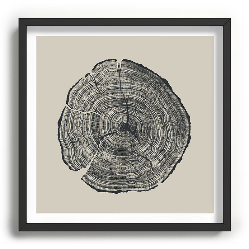 Hand-Drawn Oak Framed Art Print