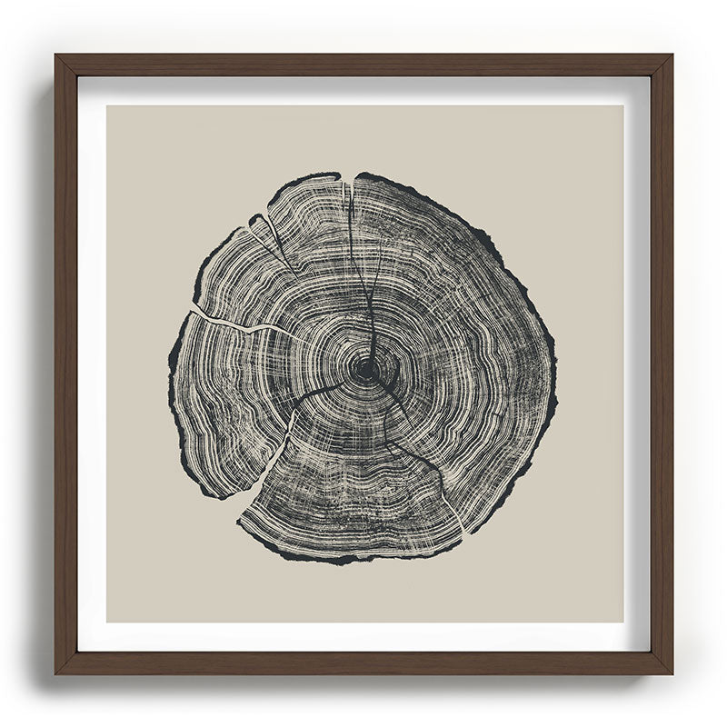 Hand-Drawn Oak Framed Art Print
