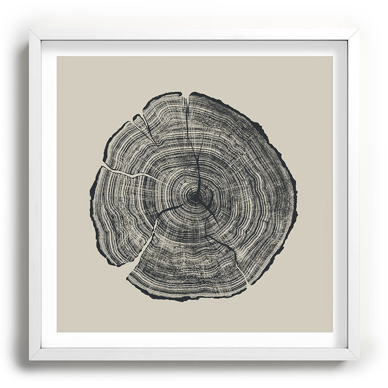 Hand-Drawn Oak Framed Art Print
