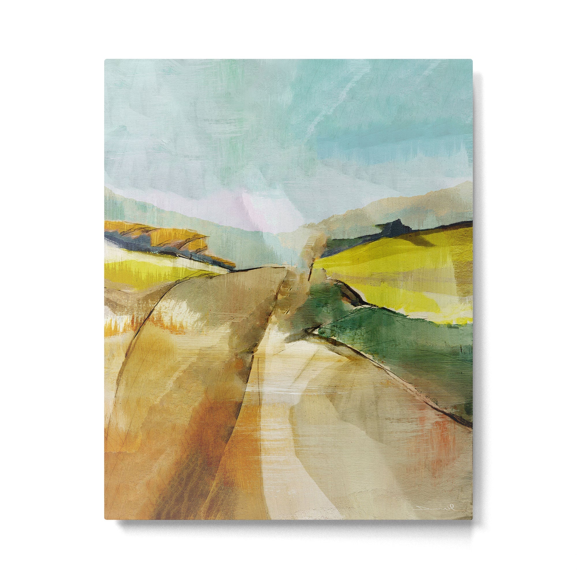 Landscape Spring Walk Metal Print | TeksDecor