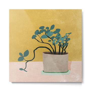 Plant Pot Metal Print | TeksDecor