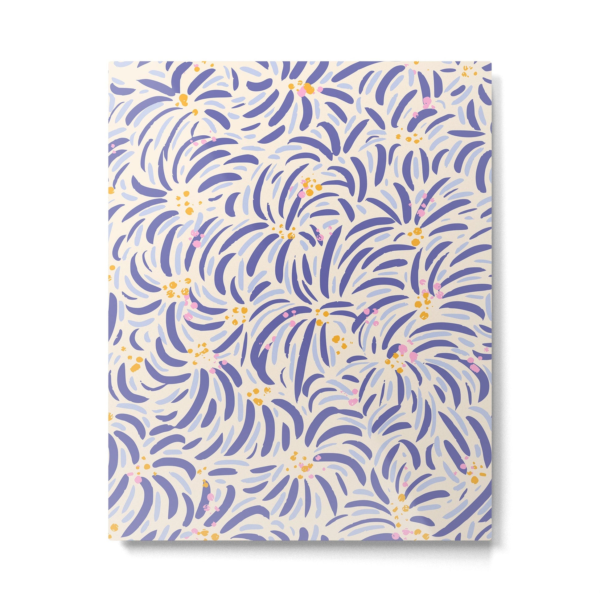 Powerful and floral pattern invers Metal Print | TeksDecor