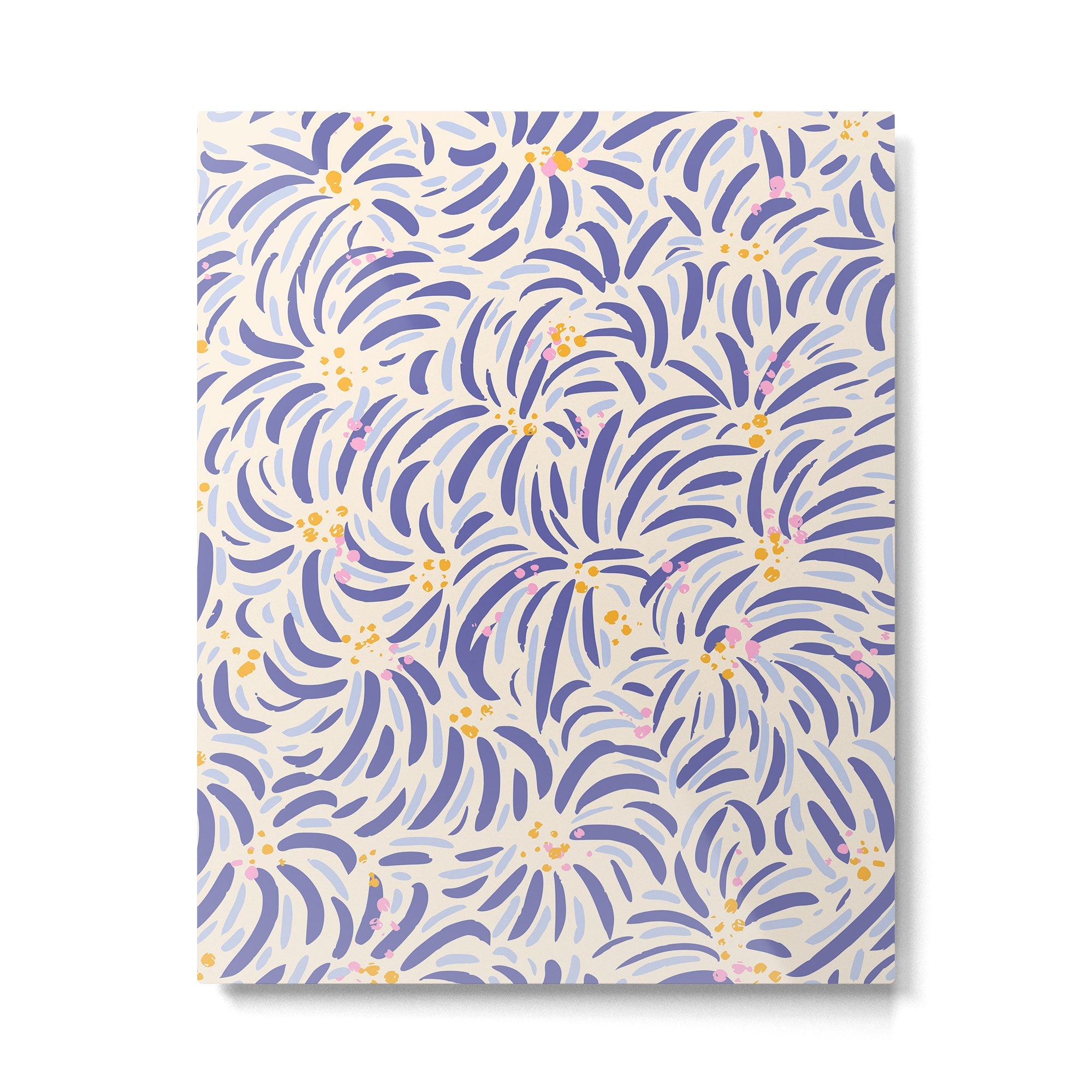Powerful and floral pattern invers Metal Print | TeksDecor