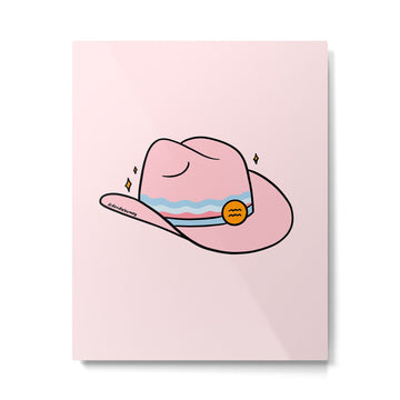 Aquarius Cowboy Hat Metal Print | TeksDecor