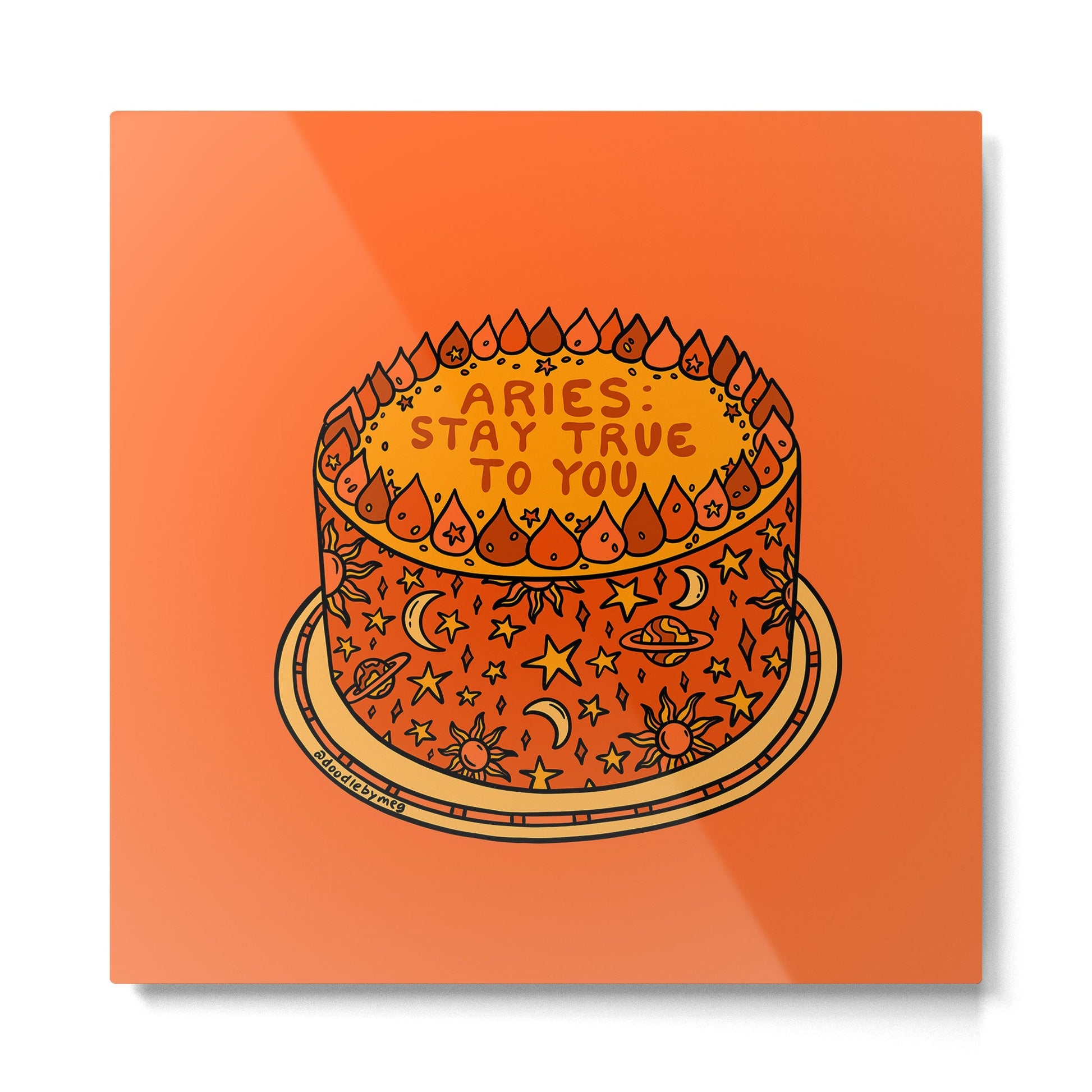Aries Cake Metal Print | TeksDecor
