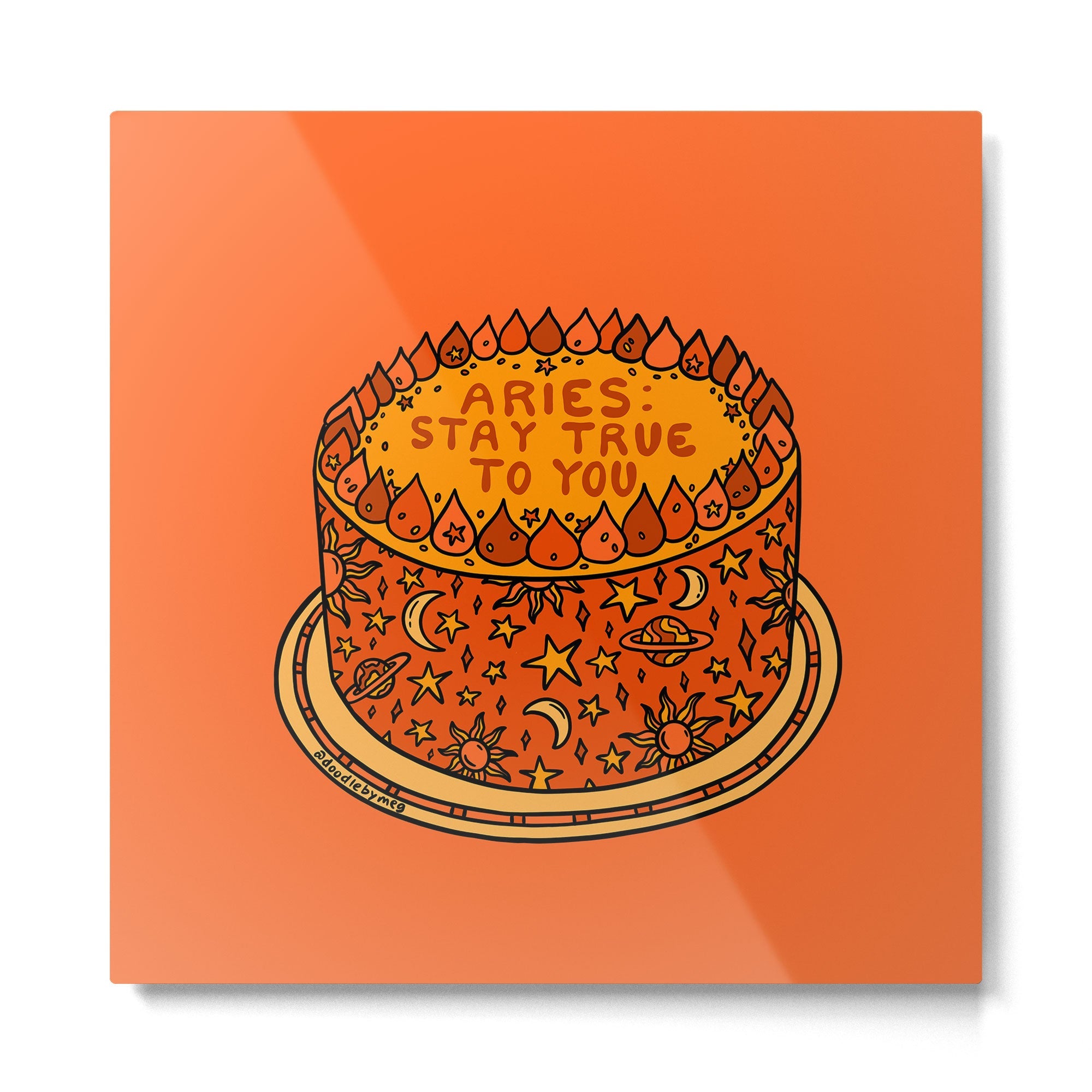 Aries Cake Metal Print | TeksDecor