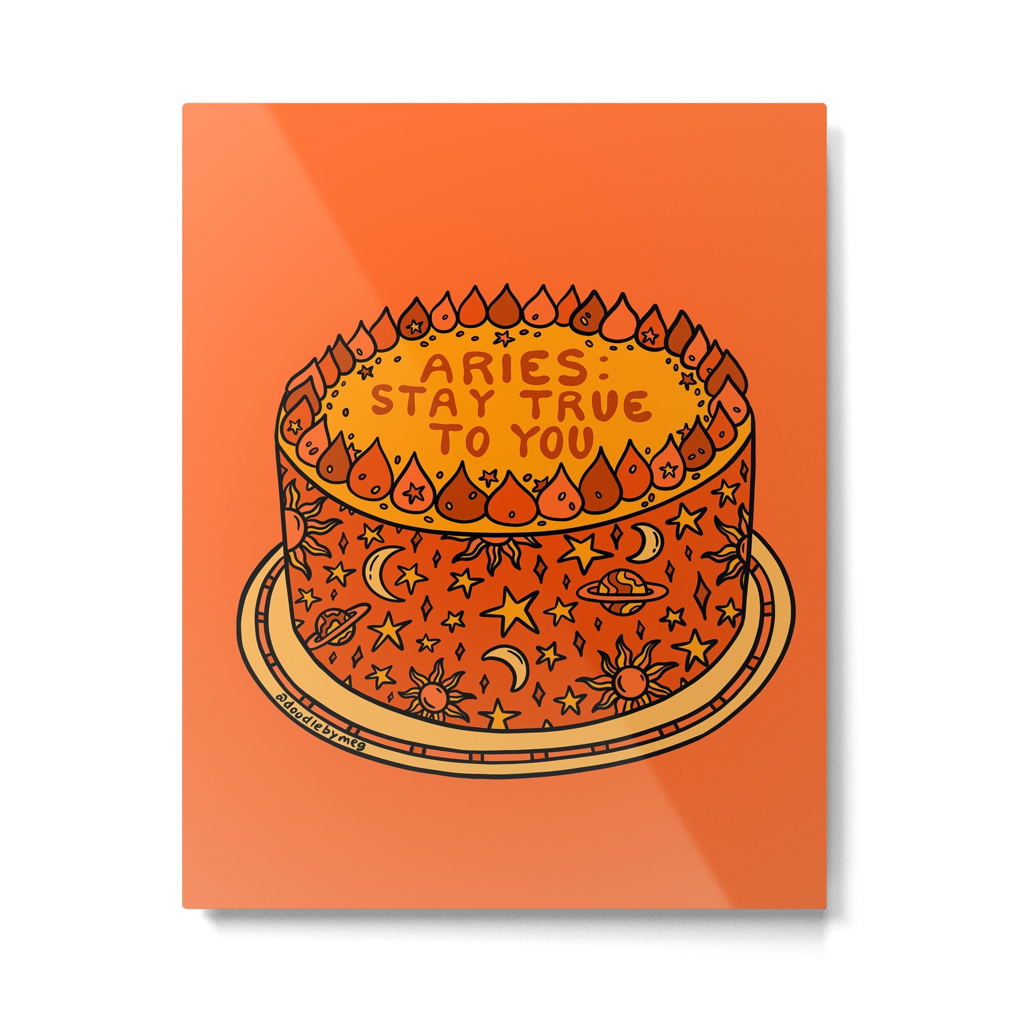 Aries Cake Metal Print | TeksDecor