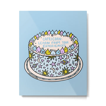 Capricorn Cake Metal Print | TeksDecor