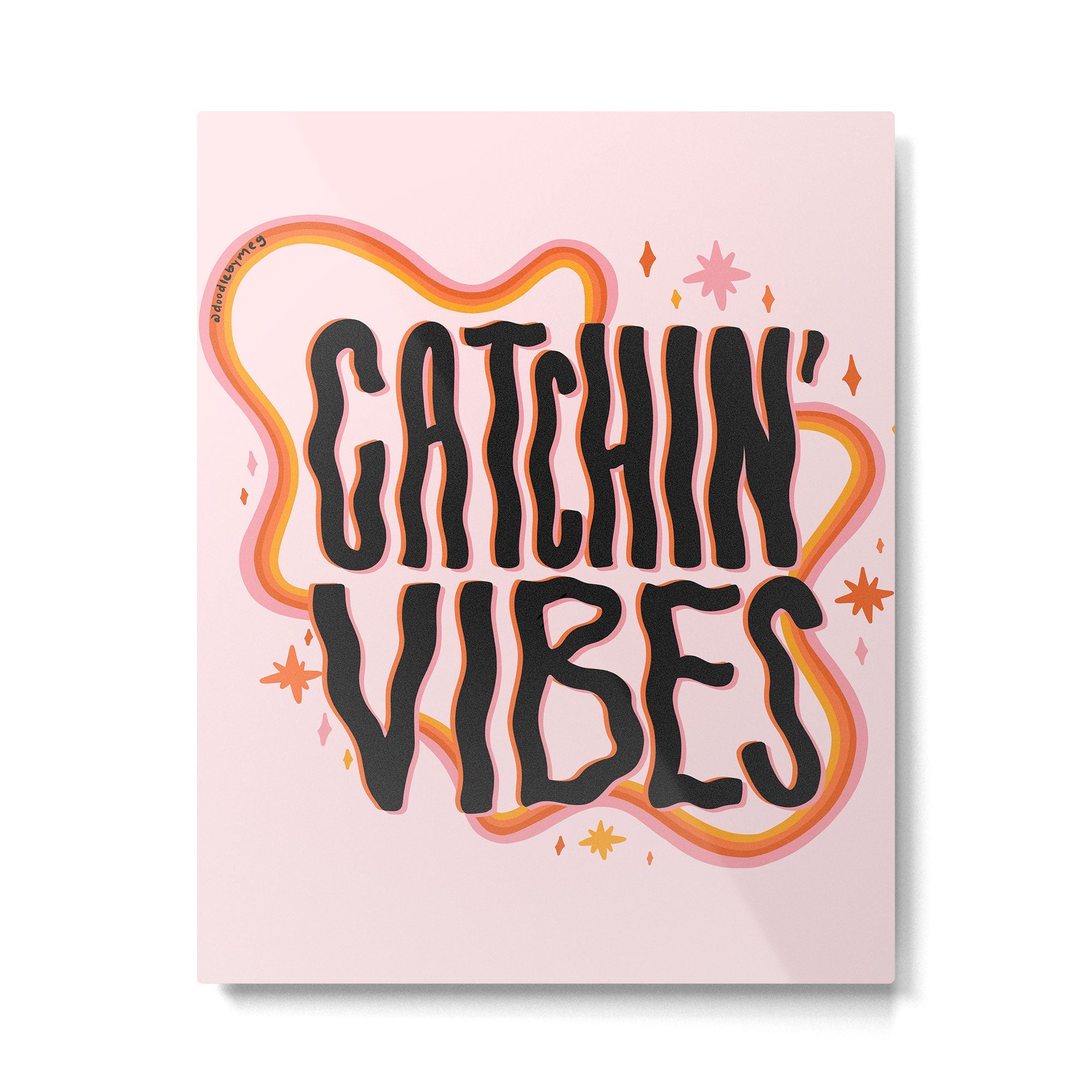 Catchin' Vibes Metal Print | TeksDecor