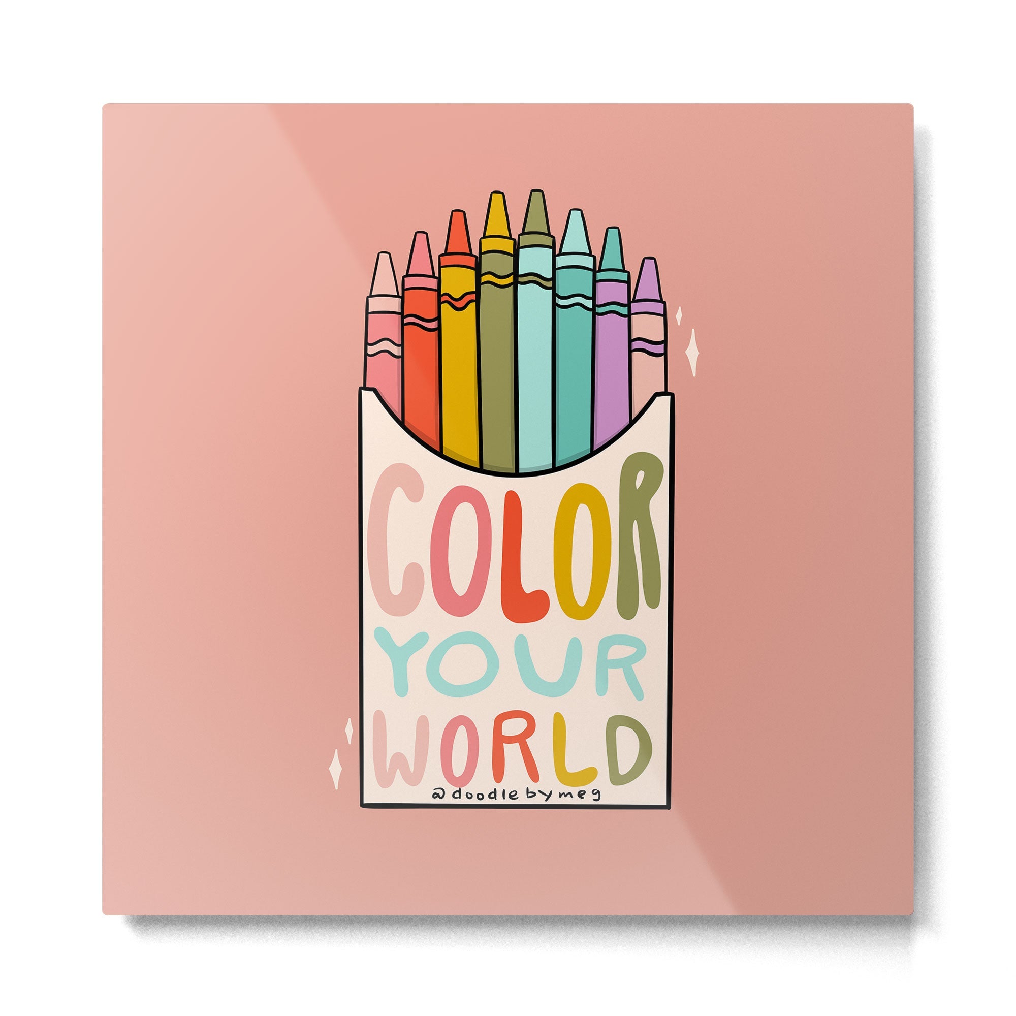 Color Your World Metal Print | TeksDecor