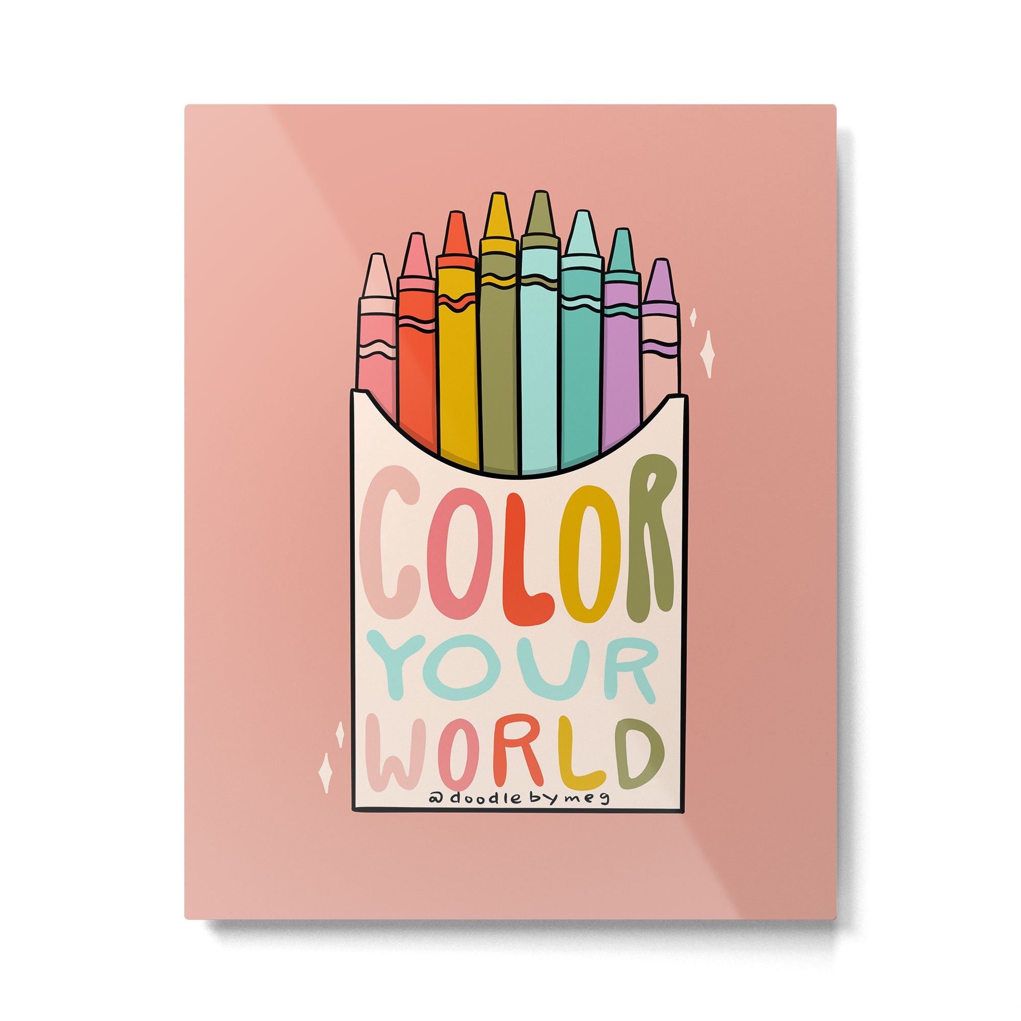 Color Your World Metal Print | TeksDecor