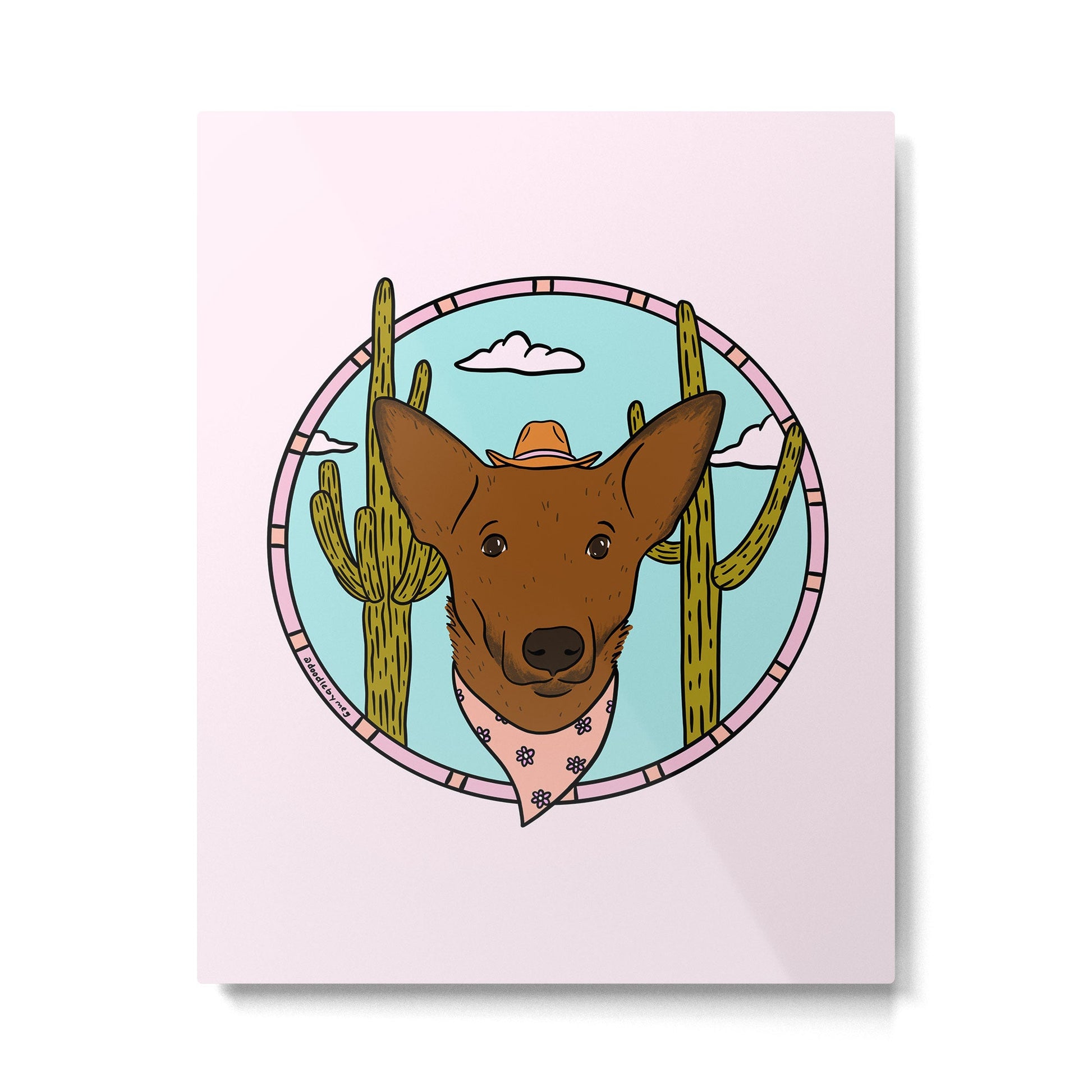 Cowboy Dog- Shepherd Metal Print | TeksDecor