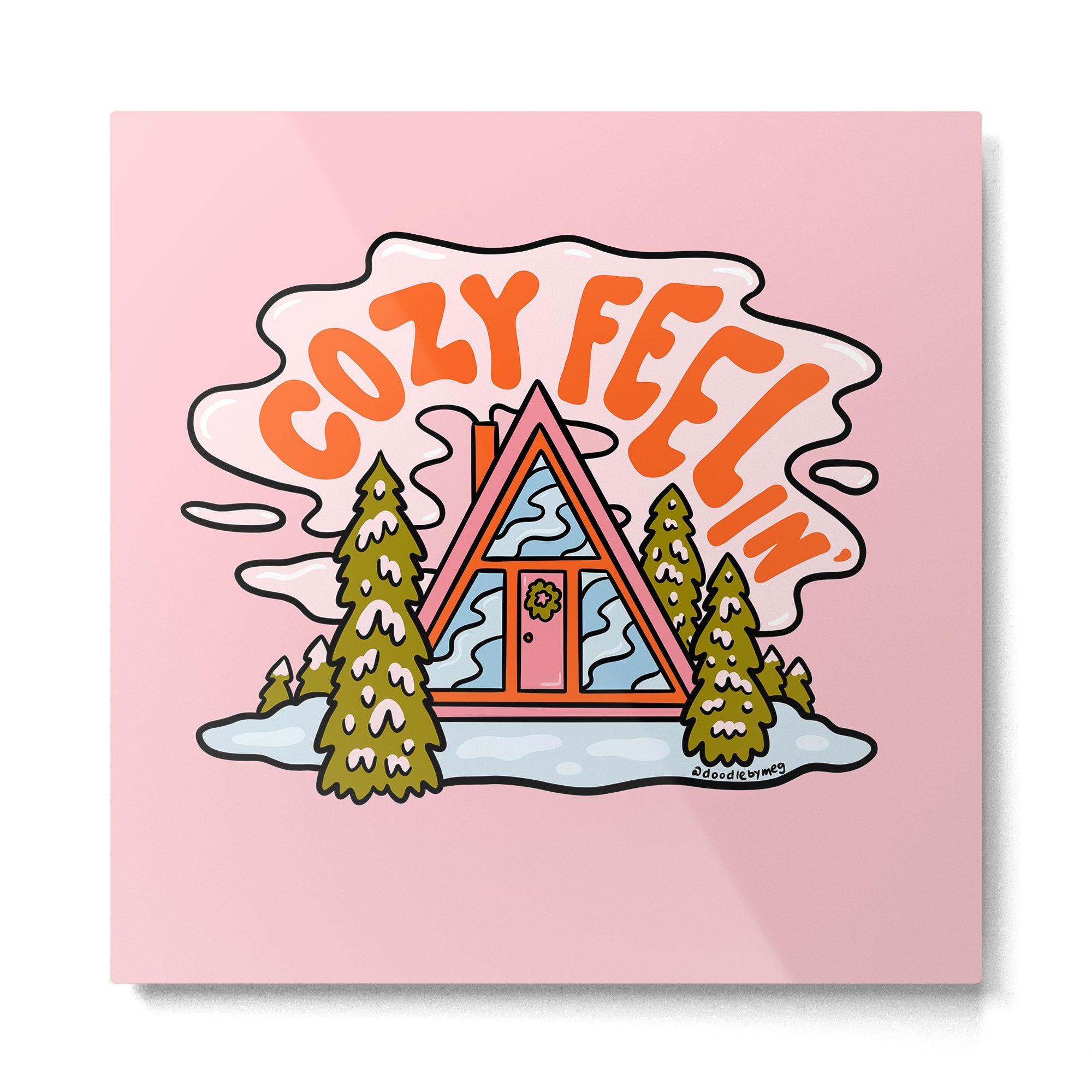 Cozy Feelin' Metal Print | TeksDecor