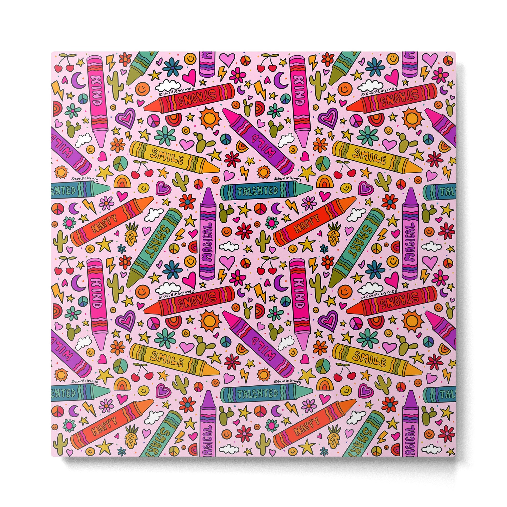 Crayon Print Metal Print | TeksDecor