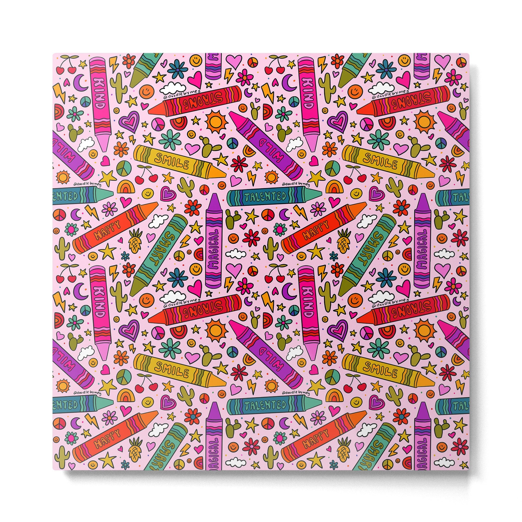Crayon Print Metal Print | TeksDecor