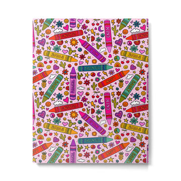Crayon Print Metal Print | TeksDecor