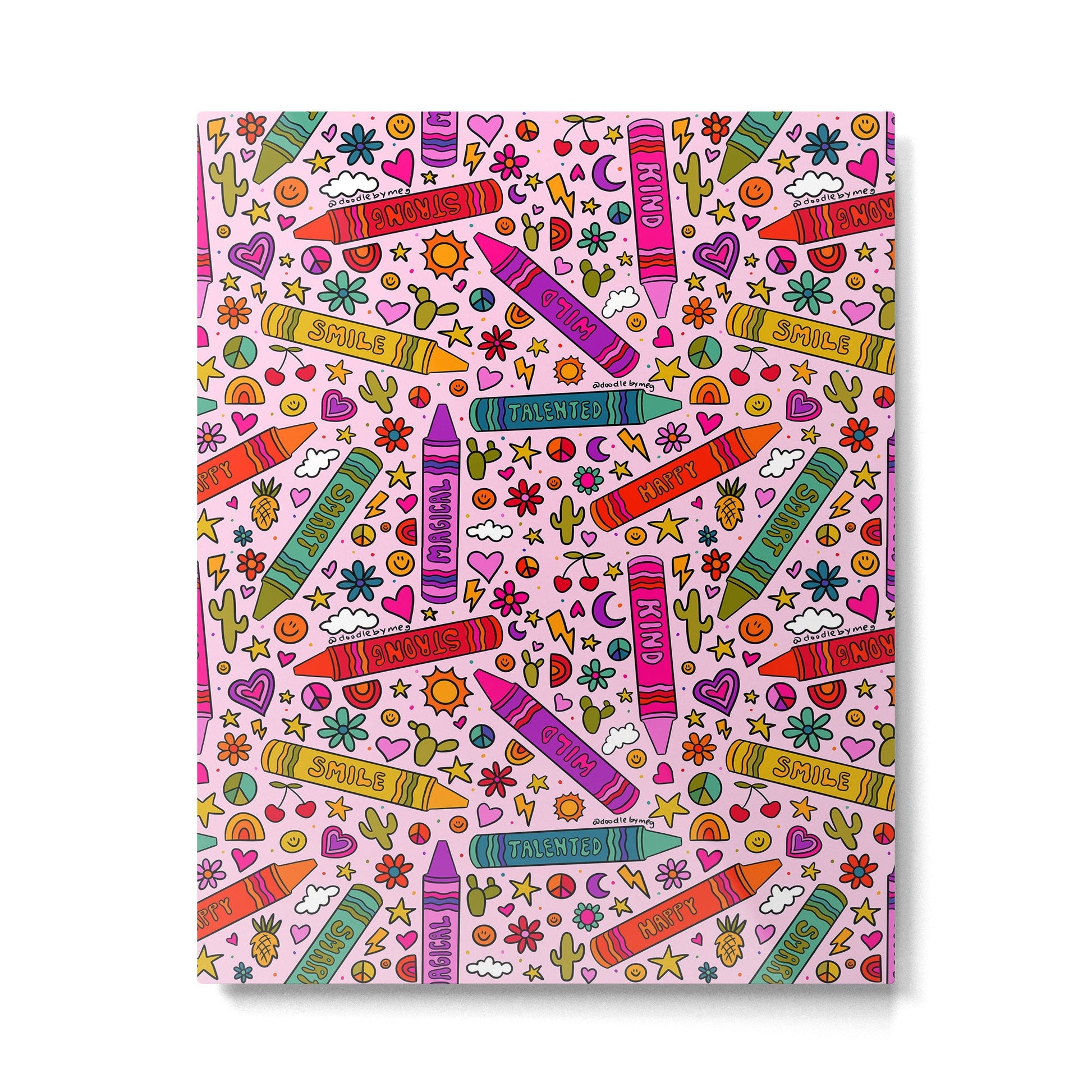 Crayon Print Metal Print | TeksDecor
