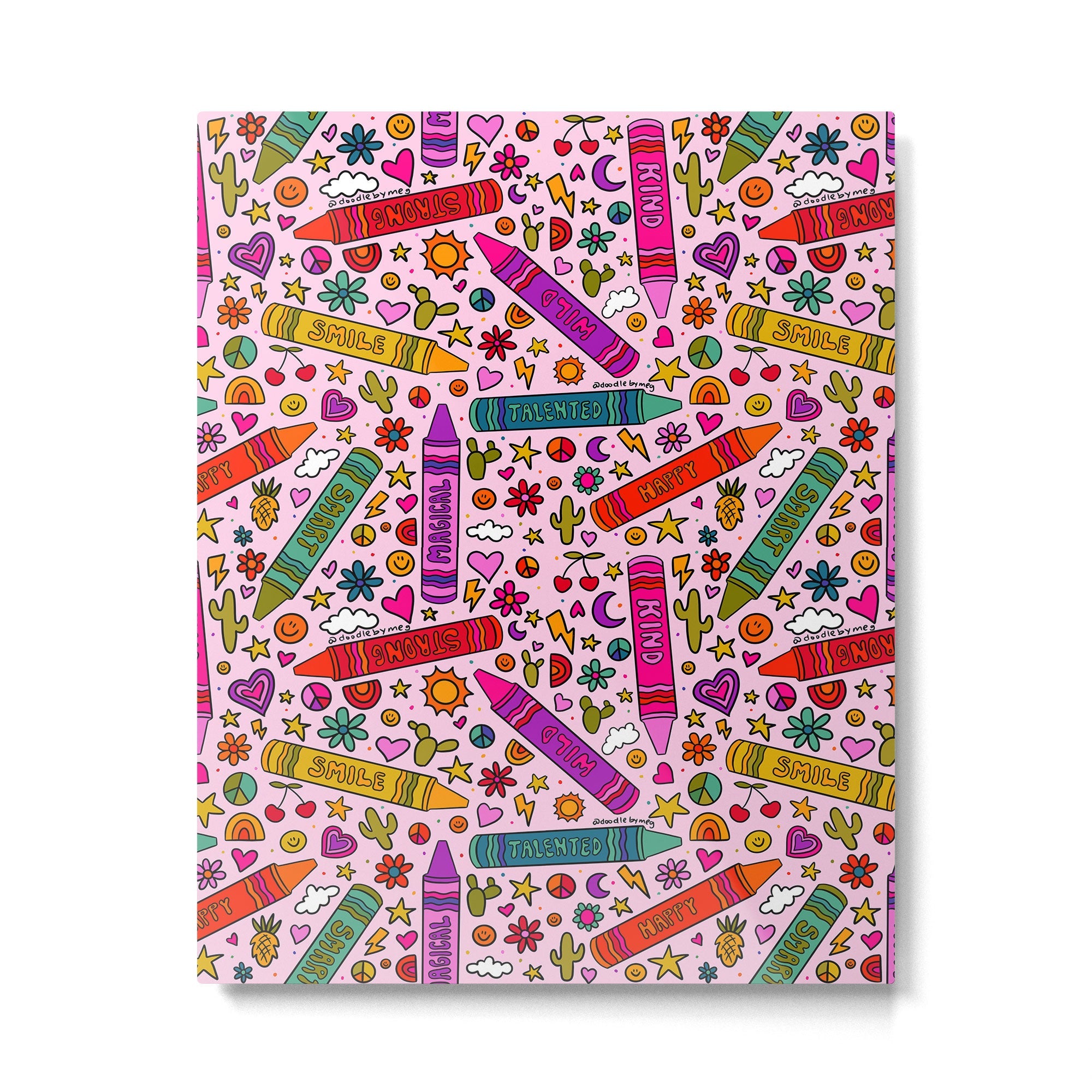 Crayon Print Metal Print | TeksDecor