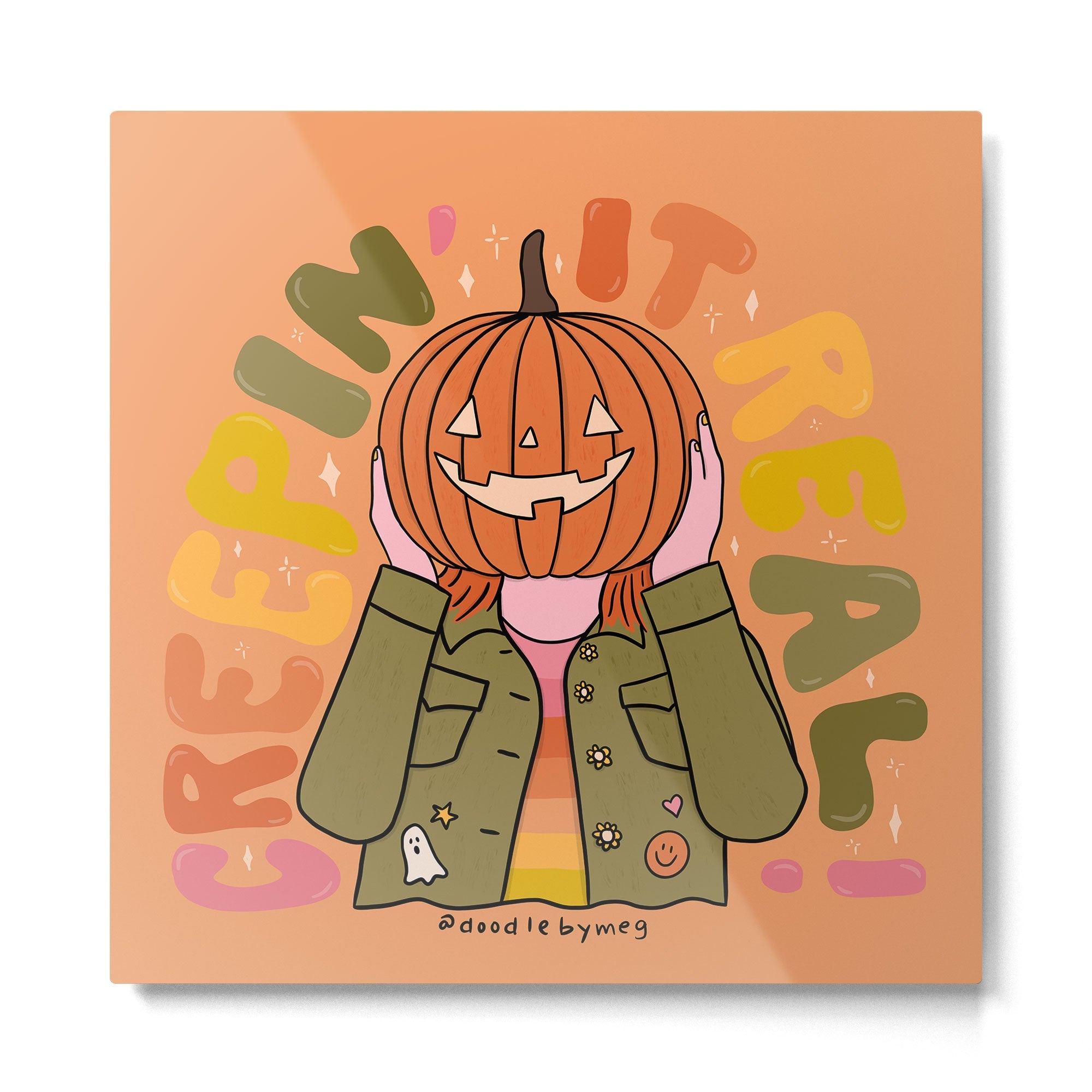 Creepin' It Real Metal Print | TeksDecor