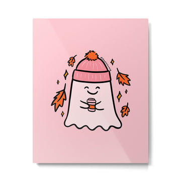 Fall Ghost Metal Print | TeksDecor