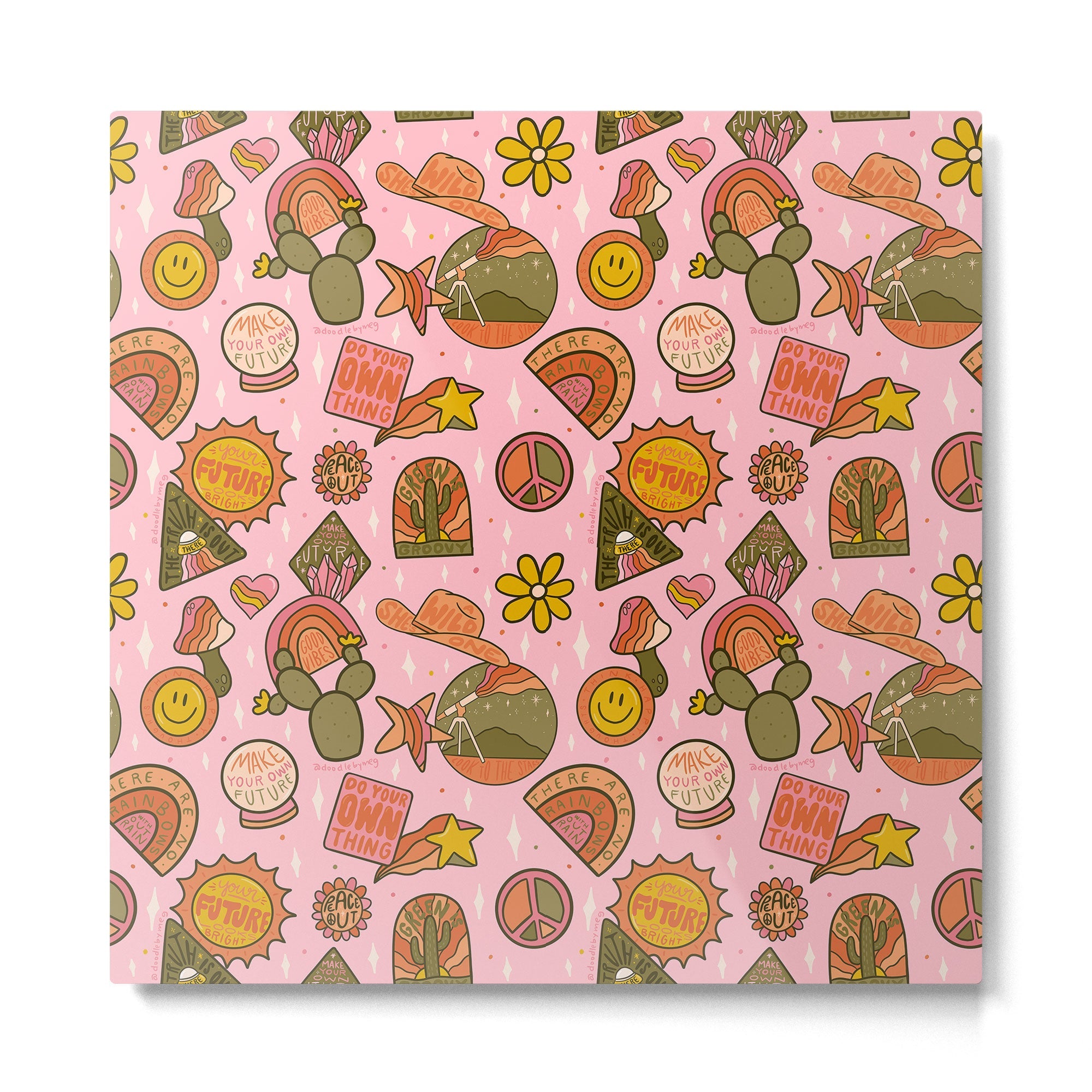 Fall Patch Print Metal Print | TeksDecor