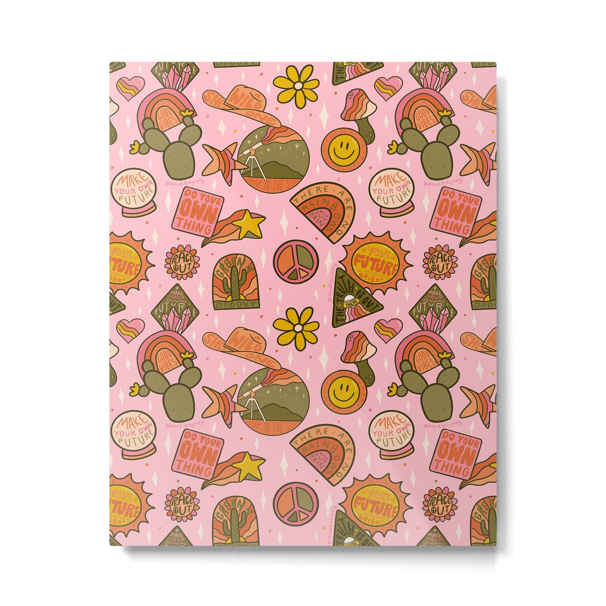 Fall Patch Print Metal Print | TeksDecor