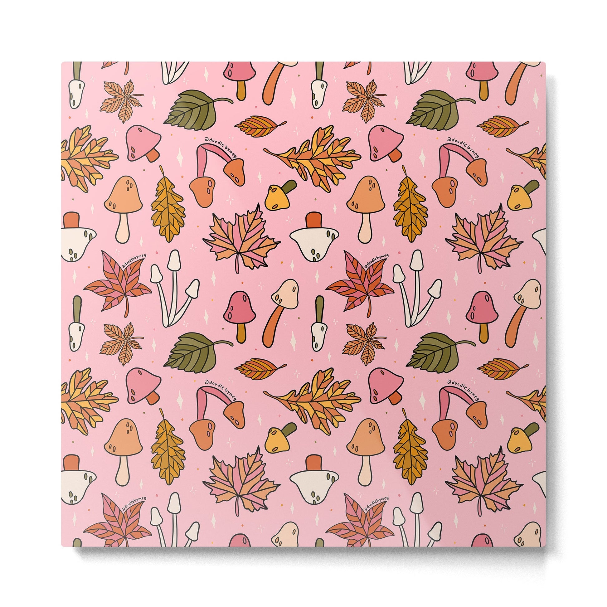 Falling Leaves Print Metal Print | TeksDecor