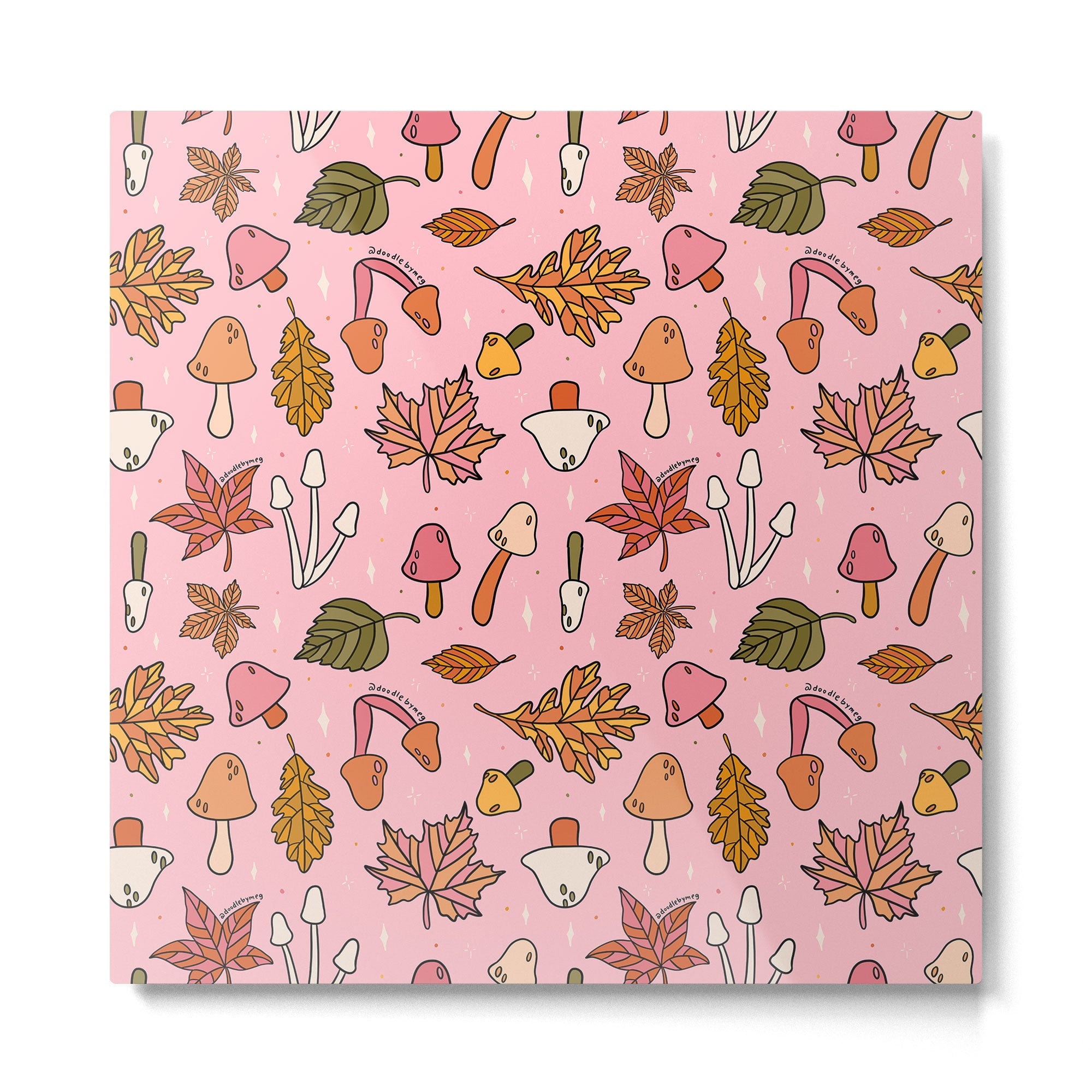 Falling Leaves Print Metal Print | TeksDecor