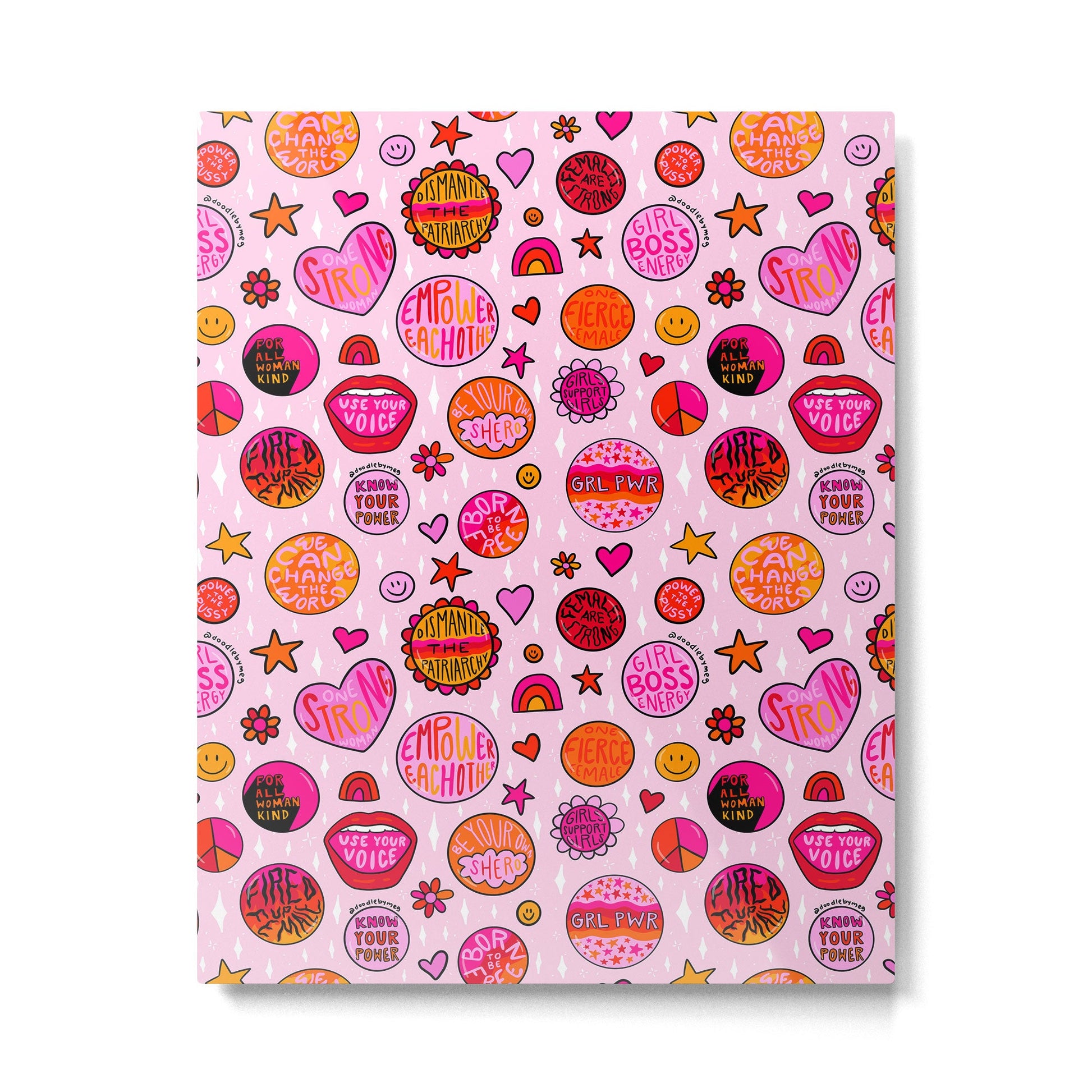 Feminist Buttons Metal Print | TeksDecor