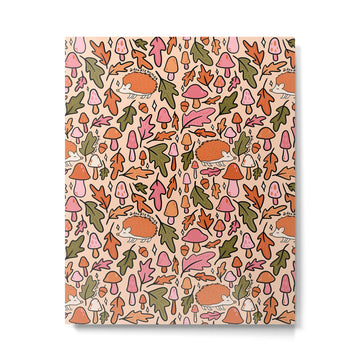 Hedgehog in the Autumn Print Metal Print | TeksDecor