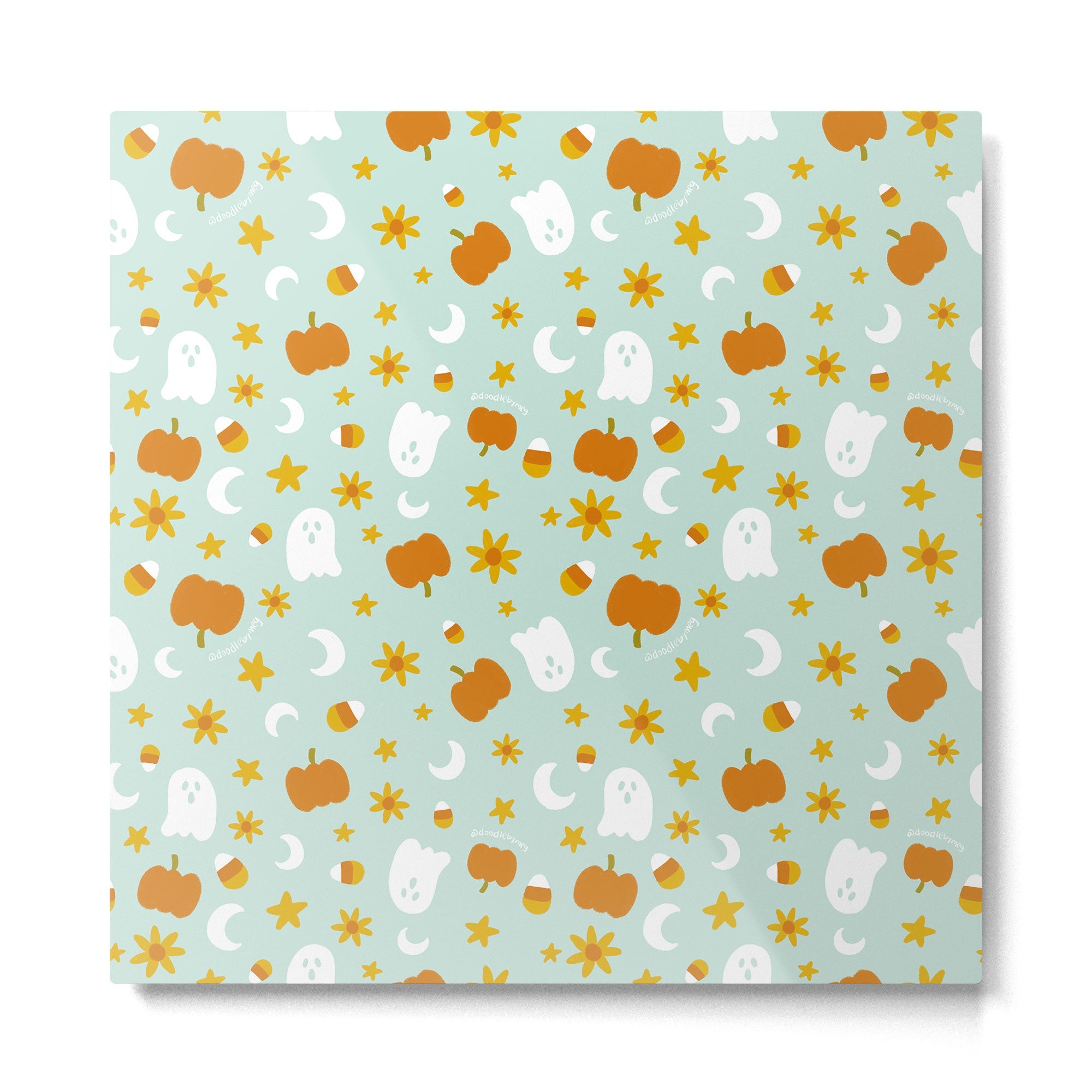 Is It Fall Yet in Blue Metal Print | TeksDecor