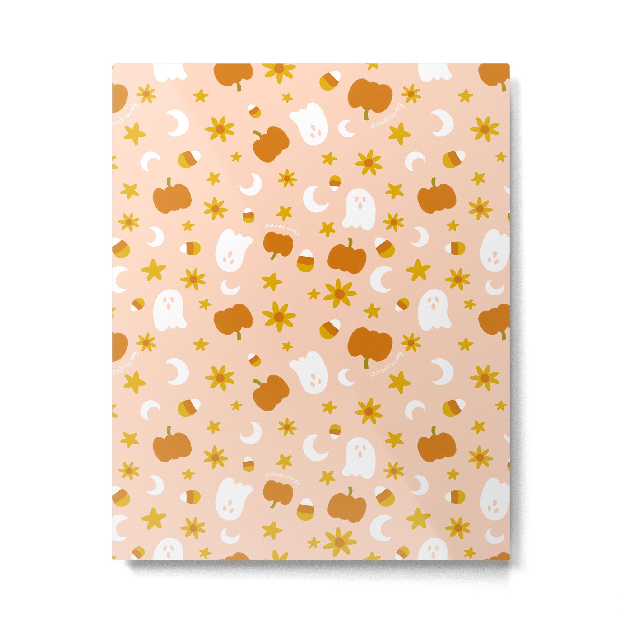 Is It Fall Yet in Peach Metal Print | TeksDecor