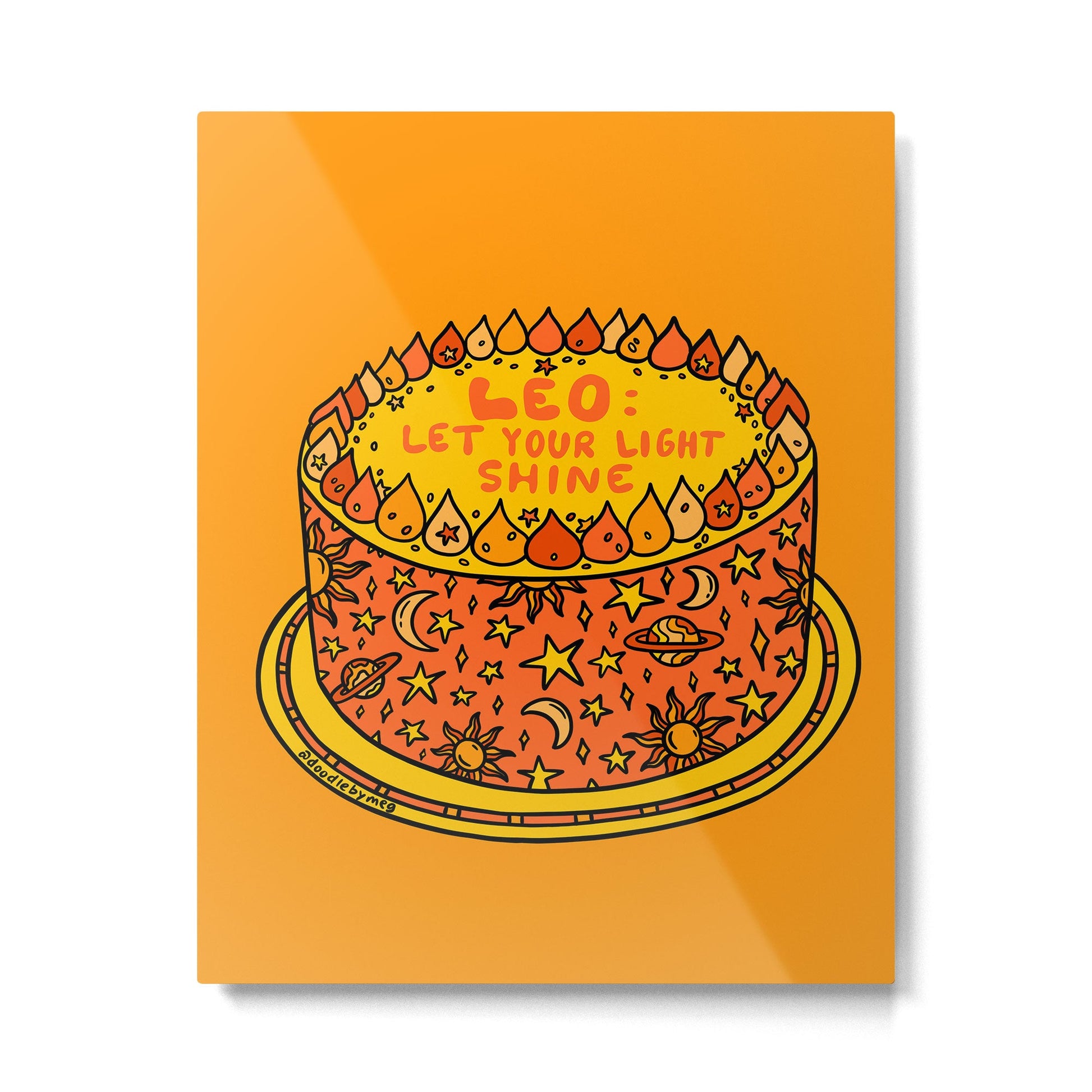 Leo Cake Metal Print | TeksDecor