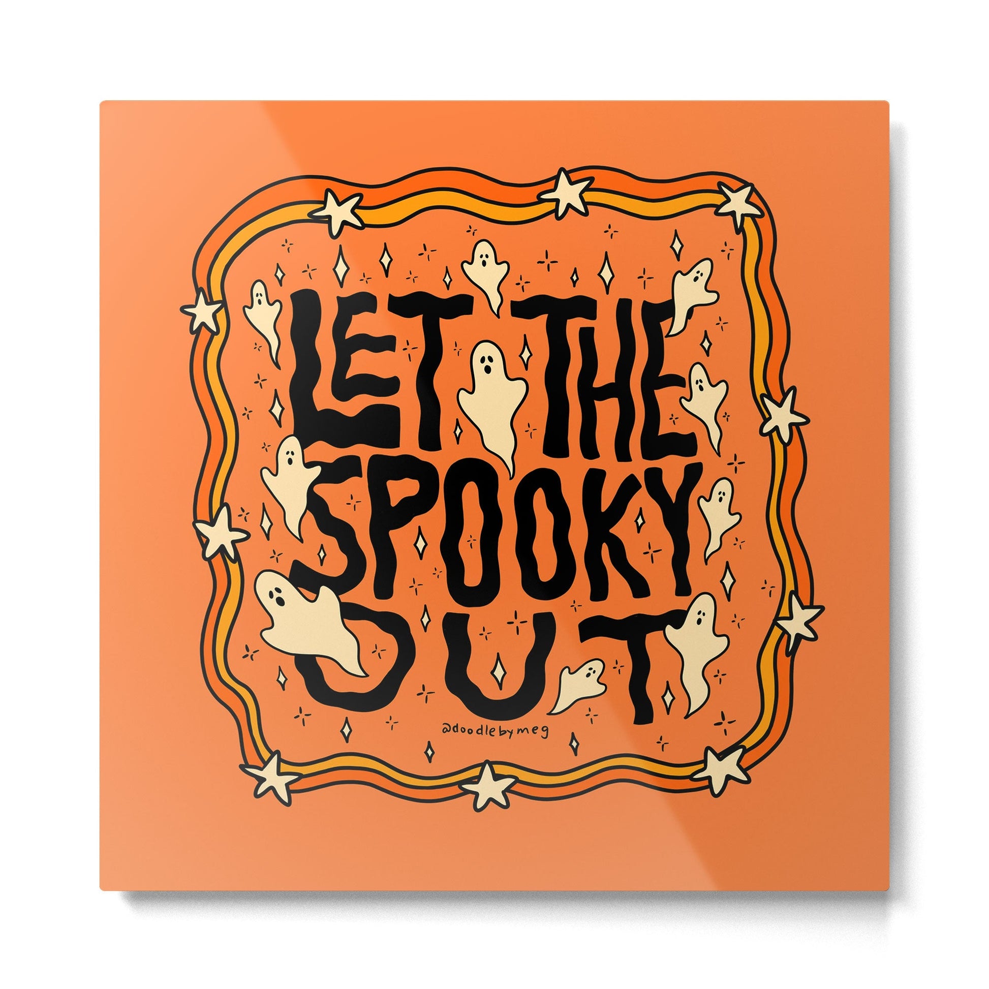 Let The Spooky Out Metal Print | TeksDecor