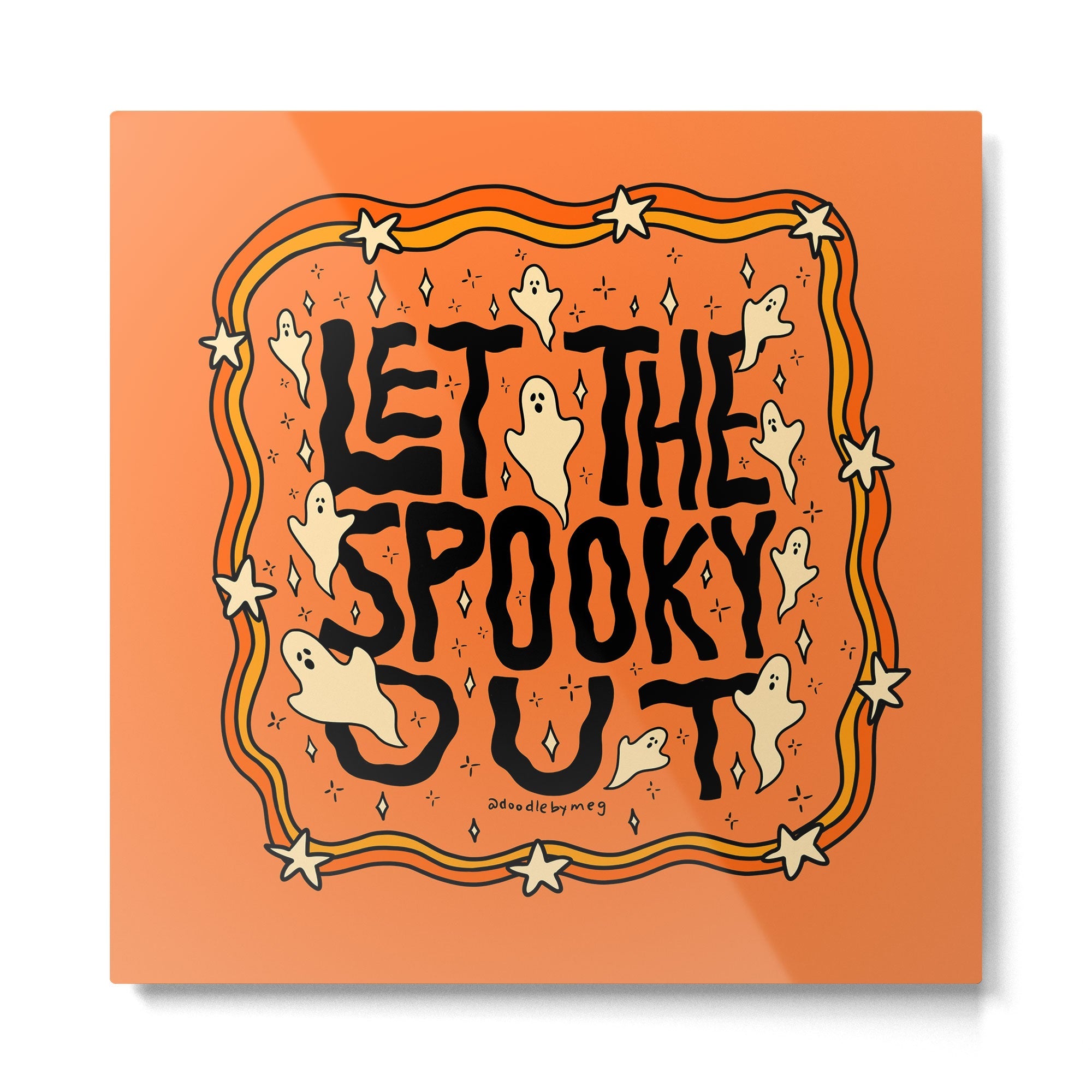 Let The Spooky Out Metal Print | TeksDecor
