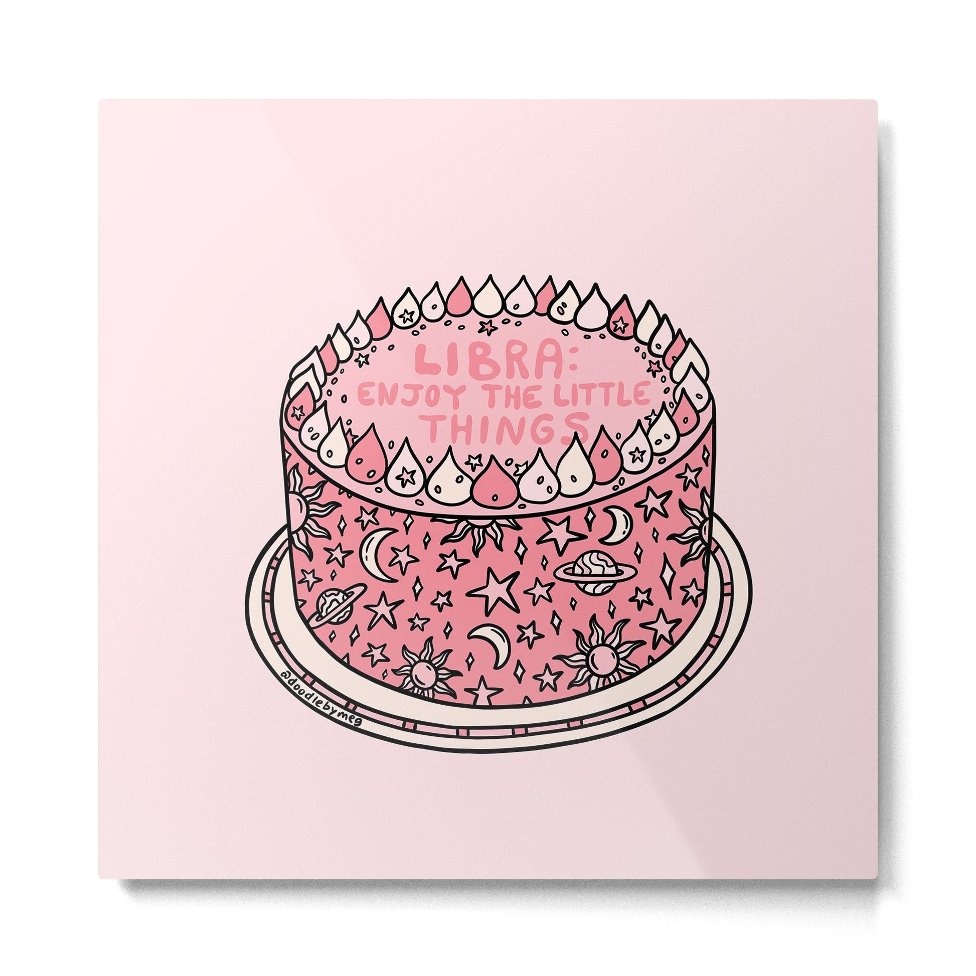 Libra Cake Metal Print | TeksDecor