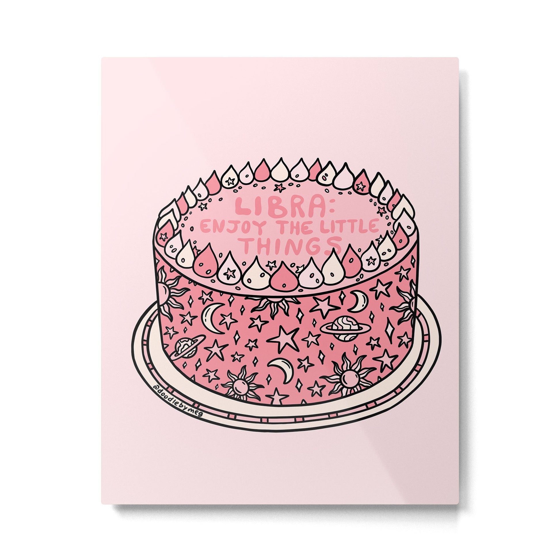 Libra Cake Metal Print | TeksDecor