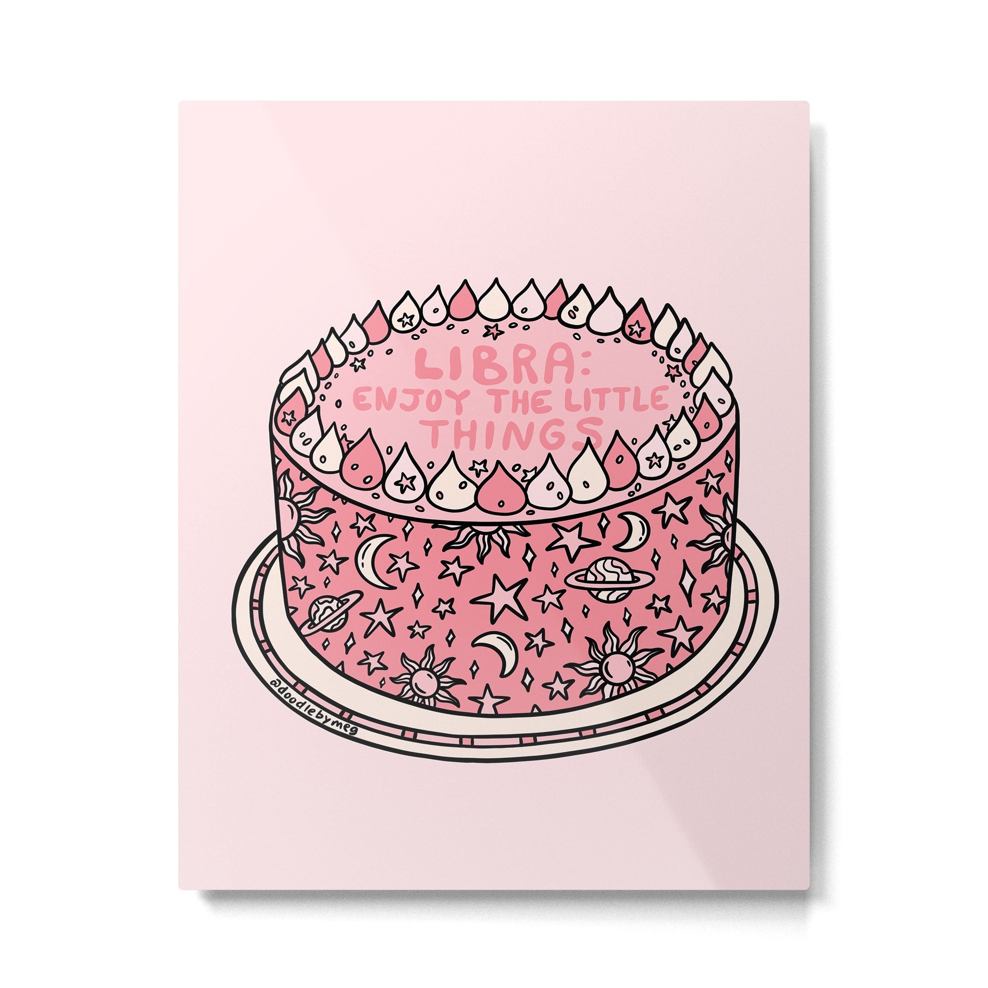 Libra Cake Metal Print | TeksDecor