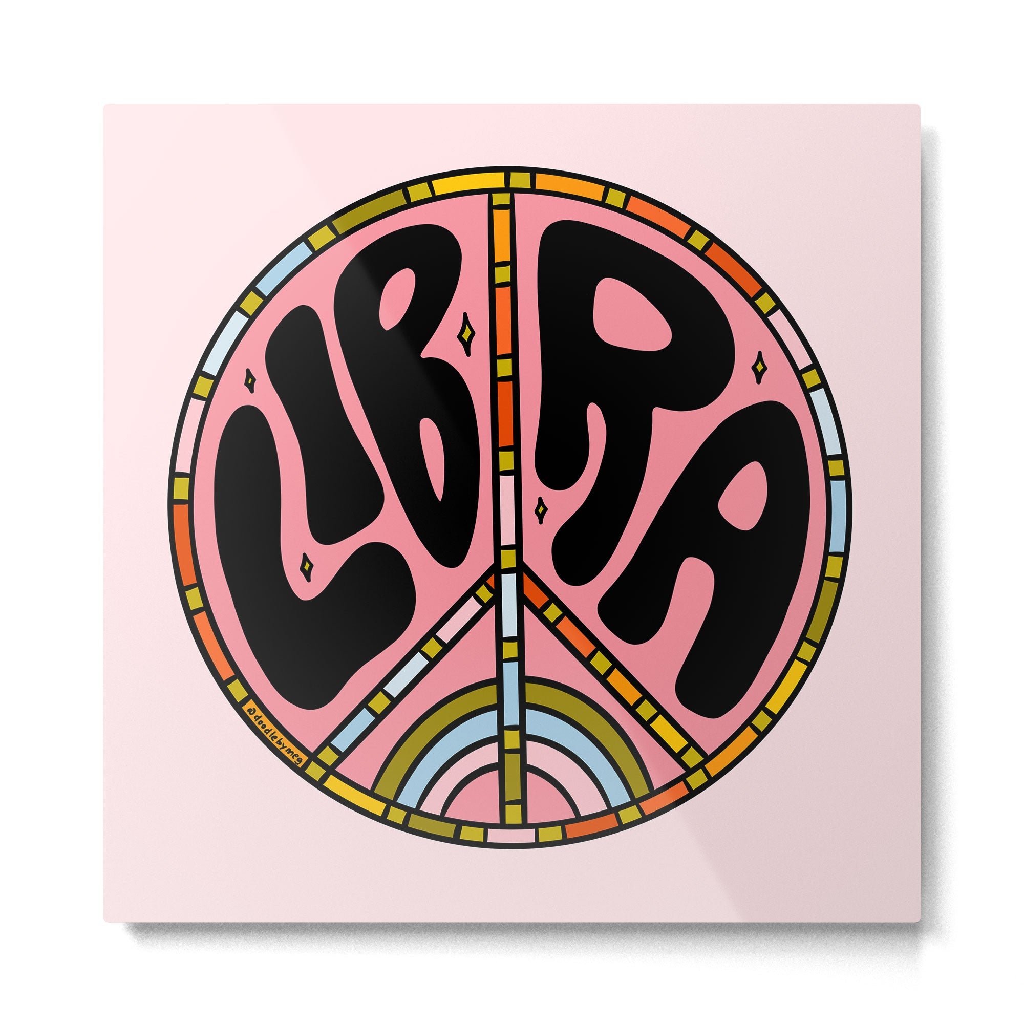 Libra Peace Sign Metal Print | TeksDecor