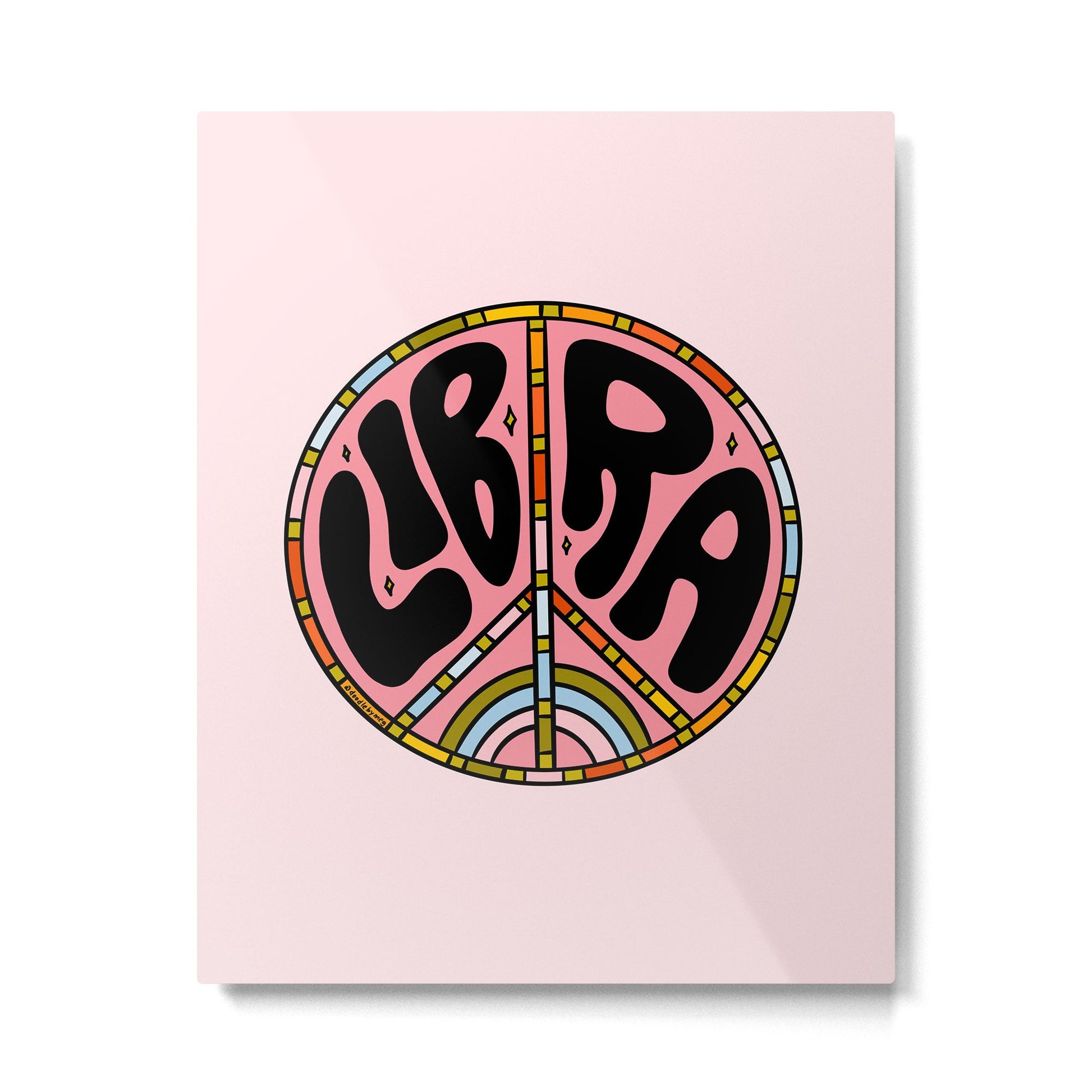 Libra Peace Sign Metal Print | TeksDecor