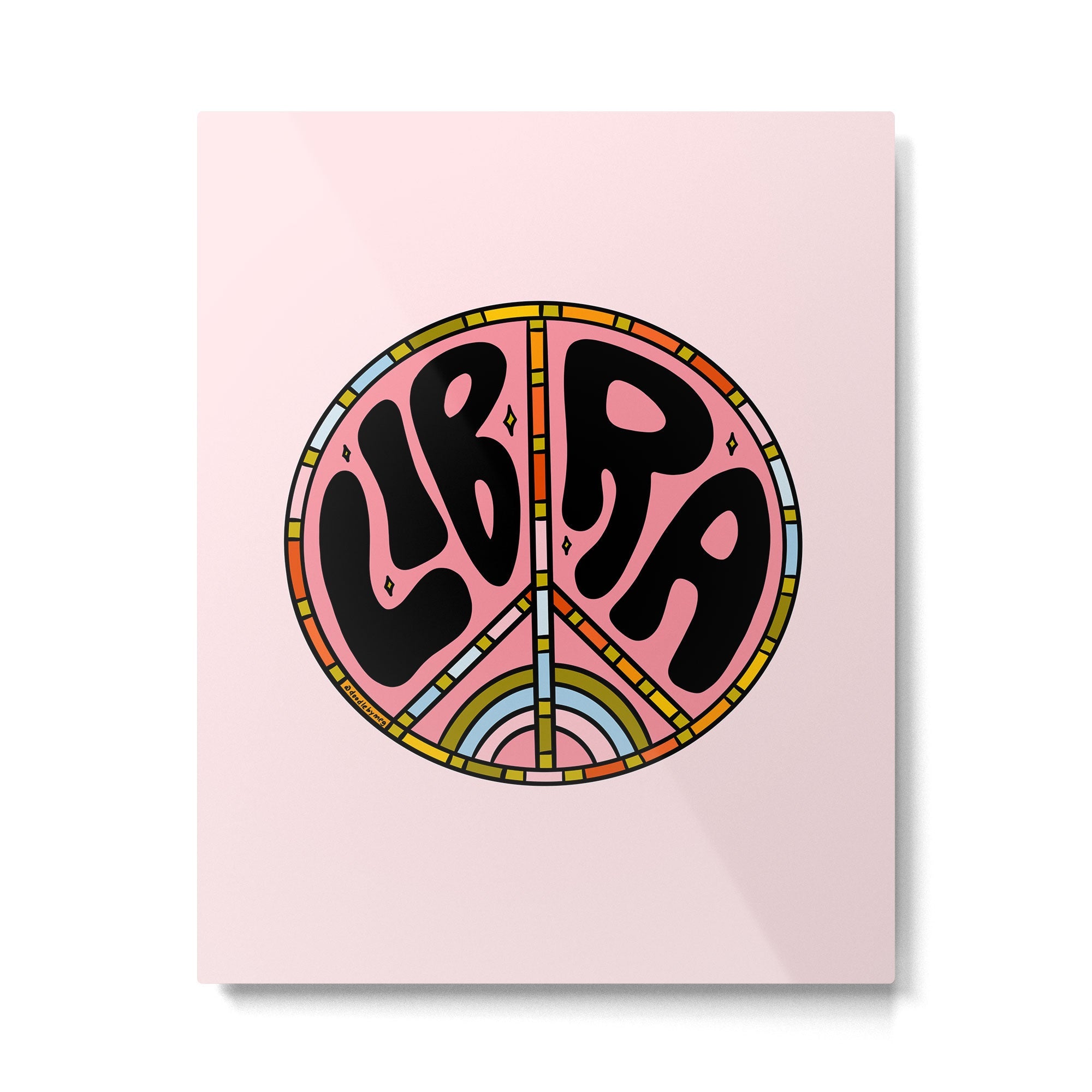 Libra Peace Sign Metal Print | TeksDecor