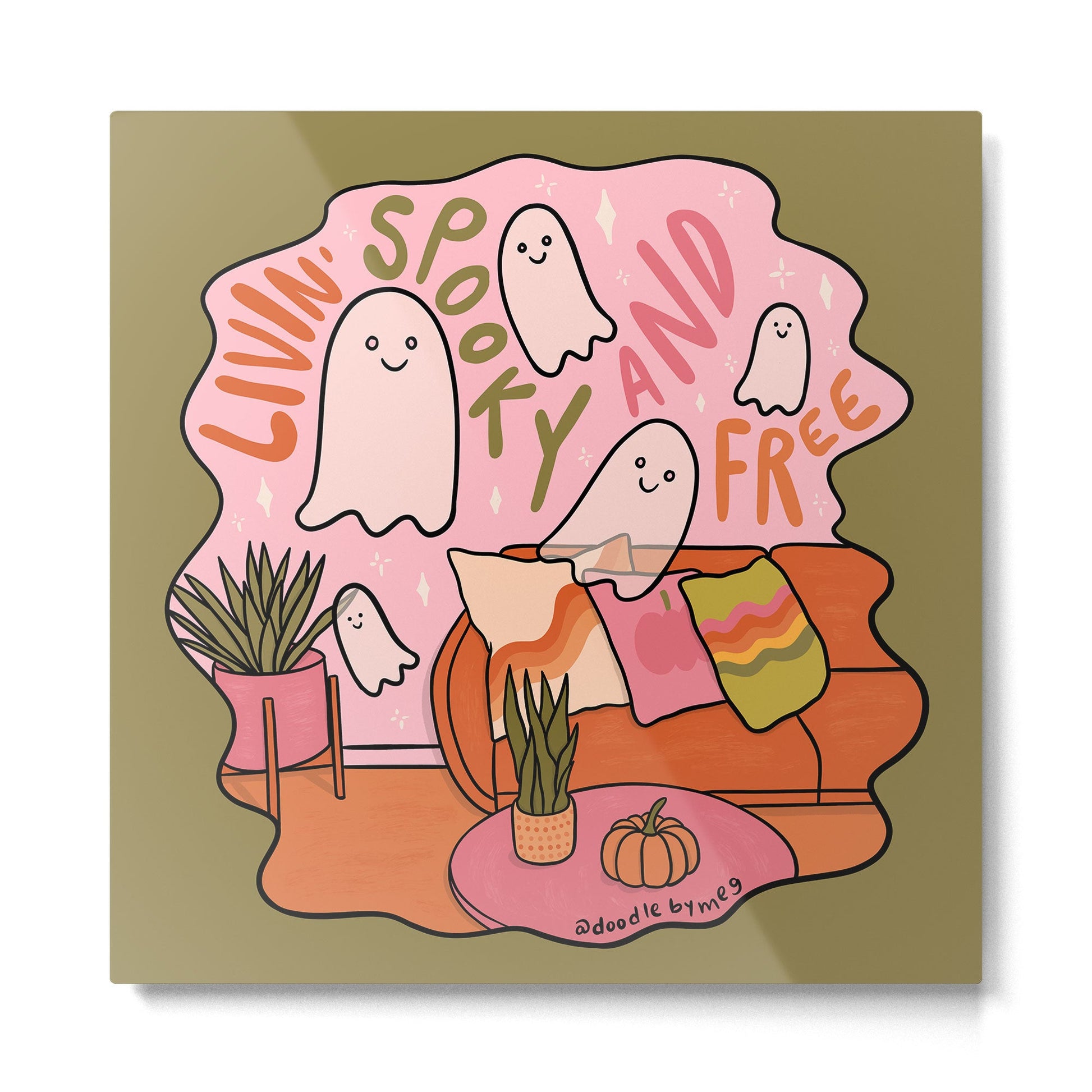 Livin' Spooky and Free Metal Print | TeksDecor
