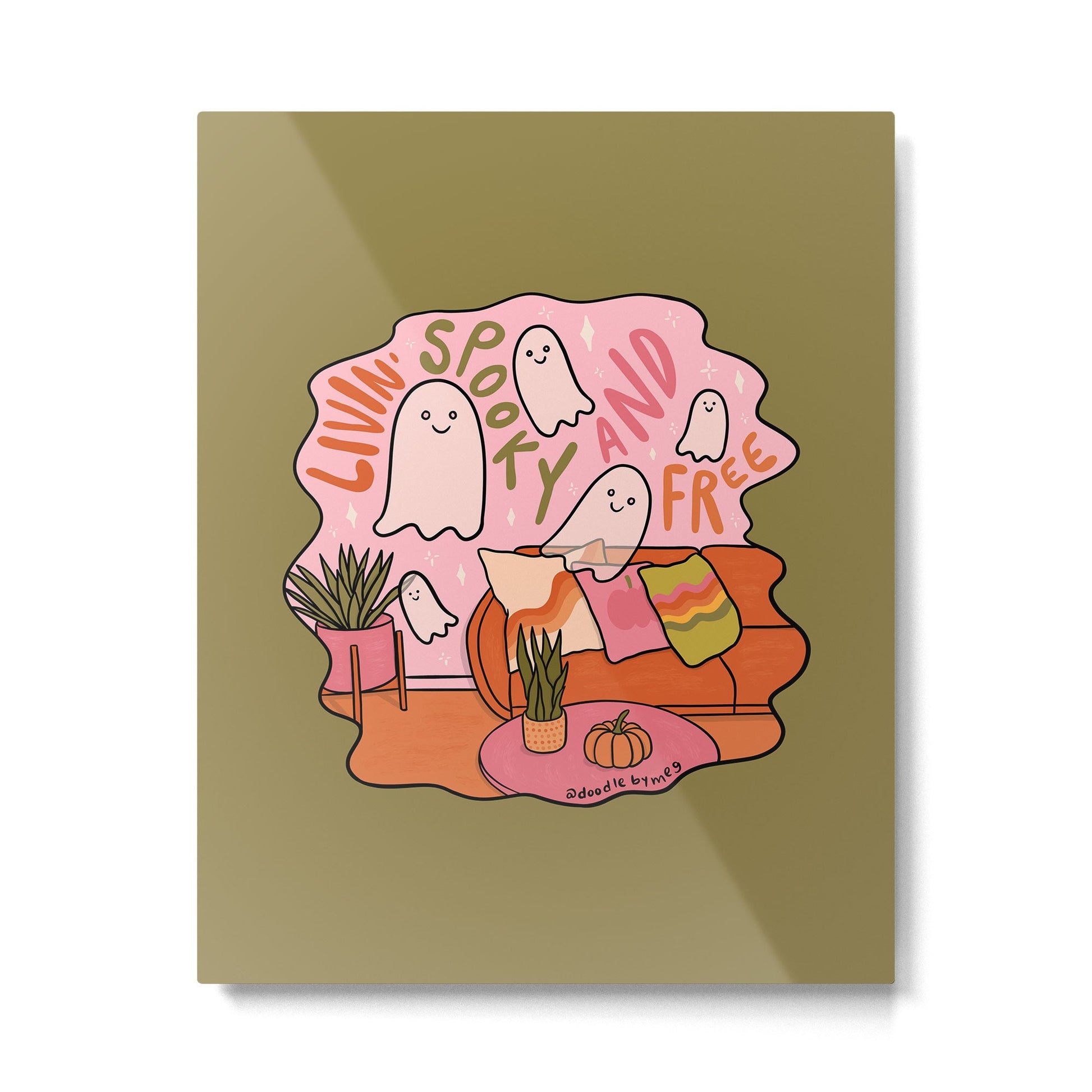 Livin' Spooky and Free Metal Print | TeksDecor