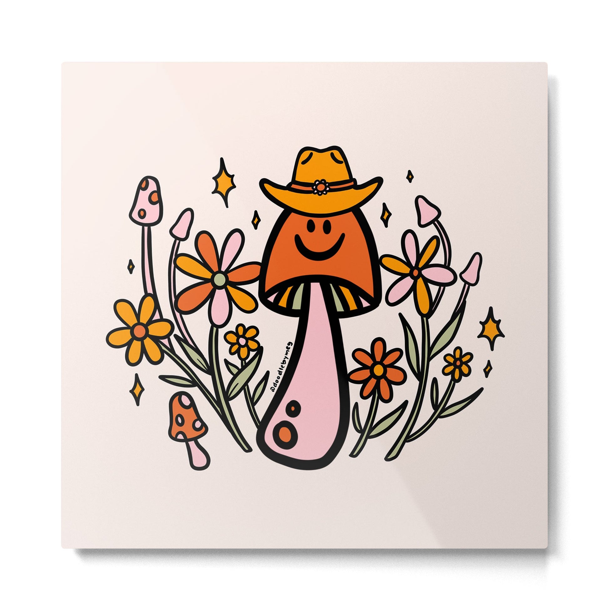 Mushroom Cowboy Metal Print | TeksDecor