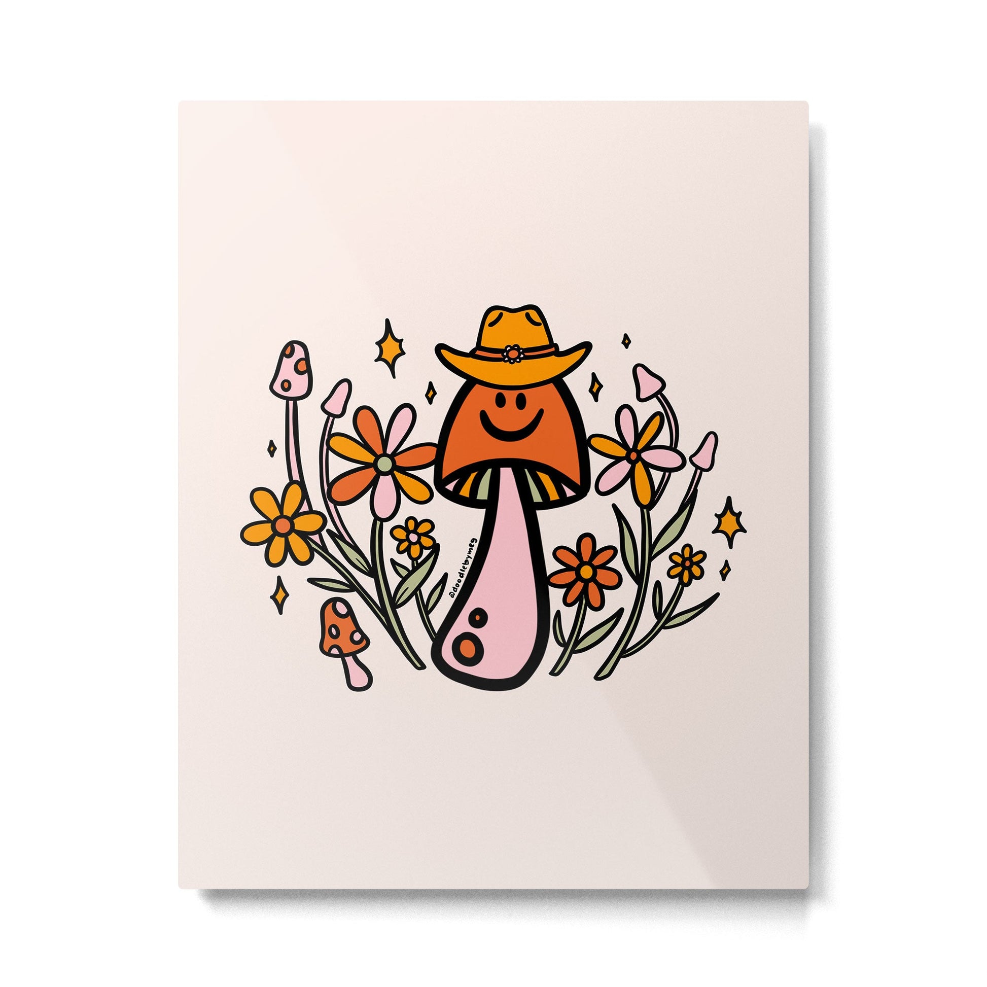 Mushroom Cowboy Metal Print | TeksDecor