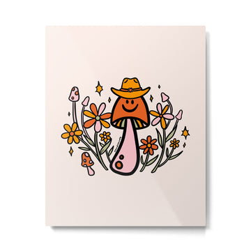 Mushroom Cowboy Metal Print | TeksDecor