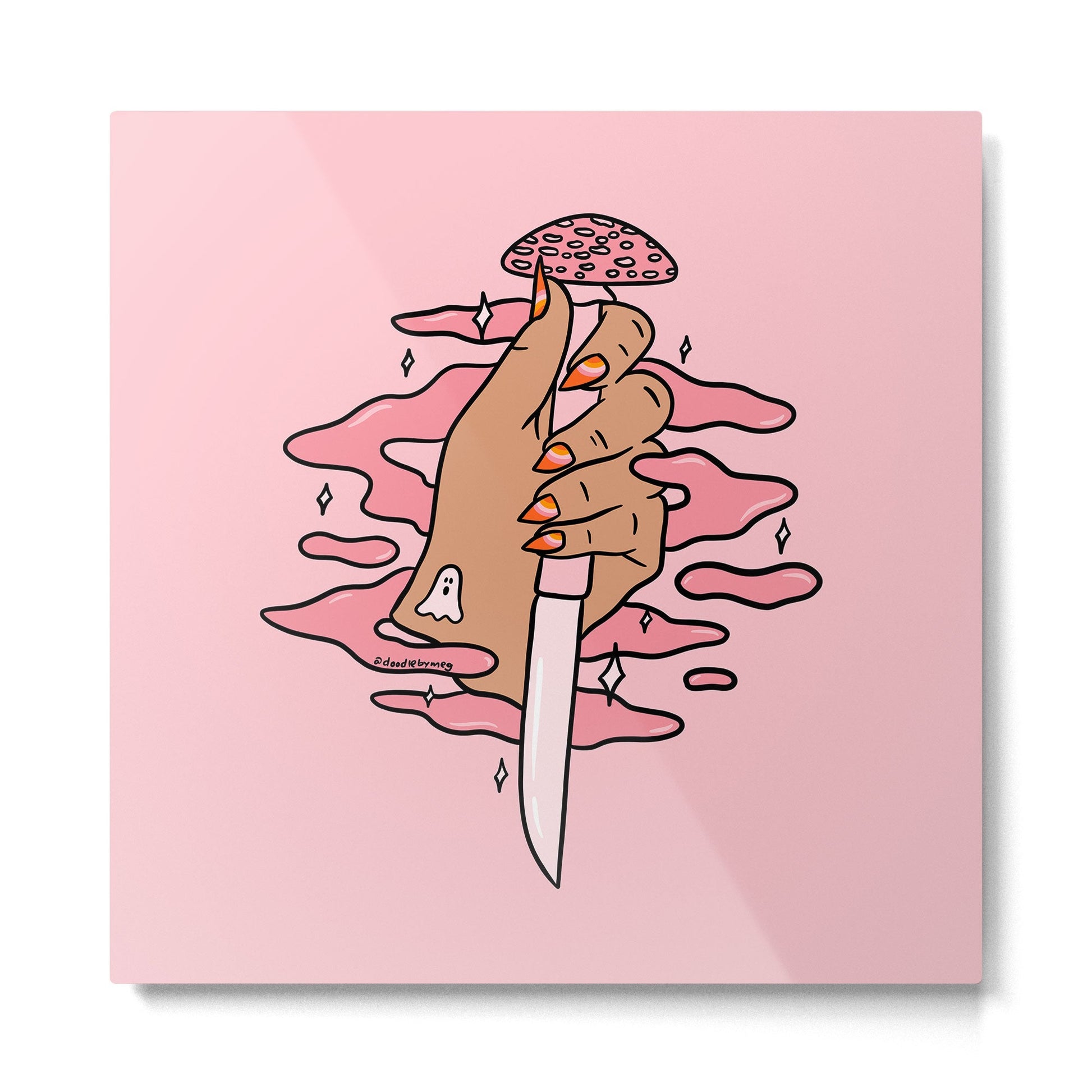 Mushroom Dagger Metal Print | TeksDecor