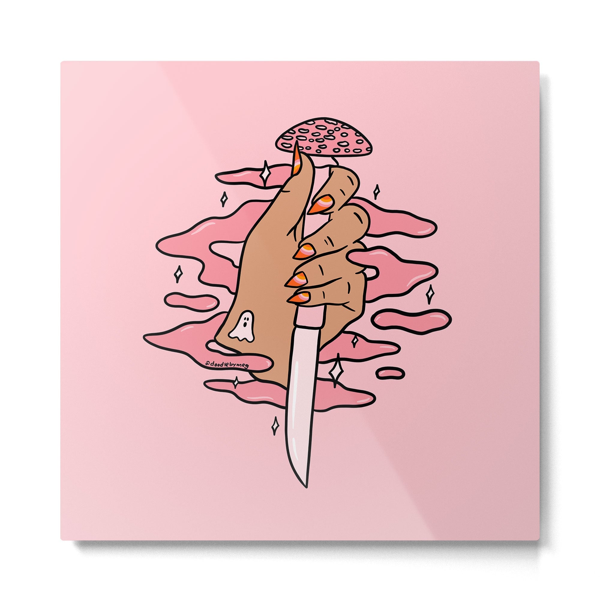 Mushroom Dagger Metal Print | TeksDecor