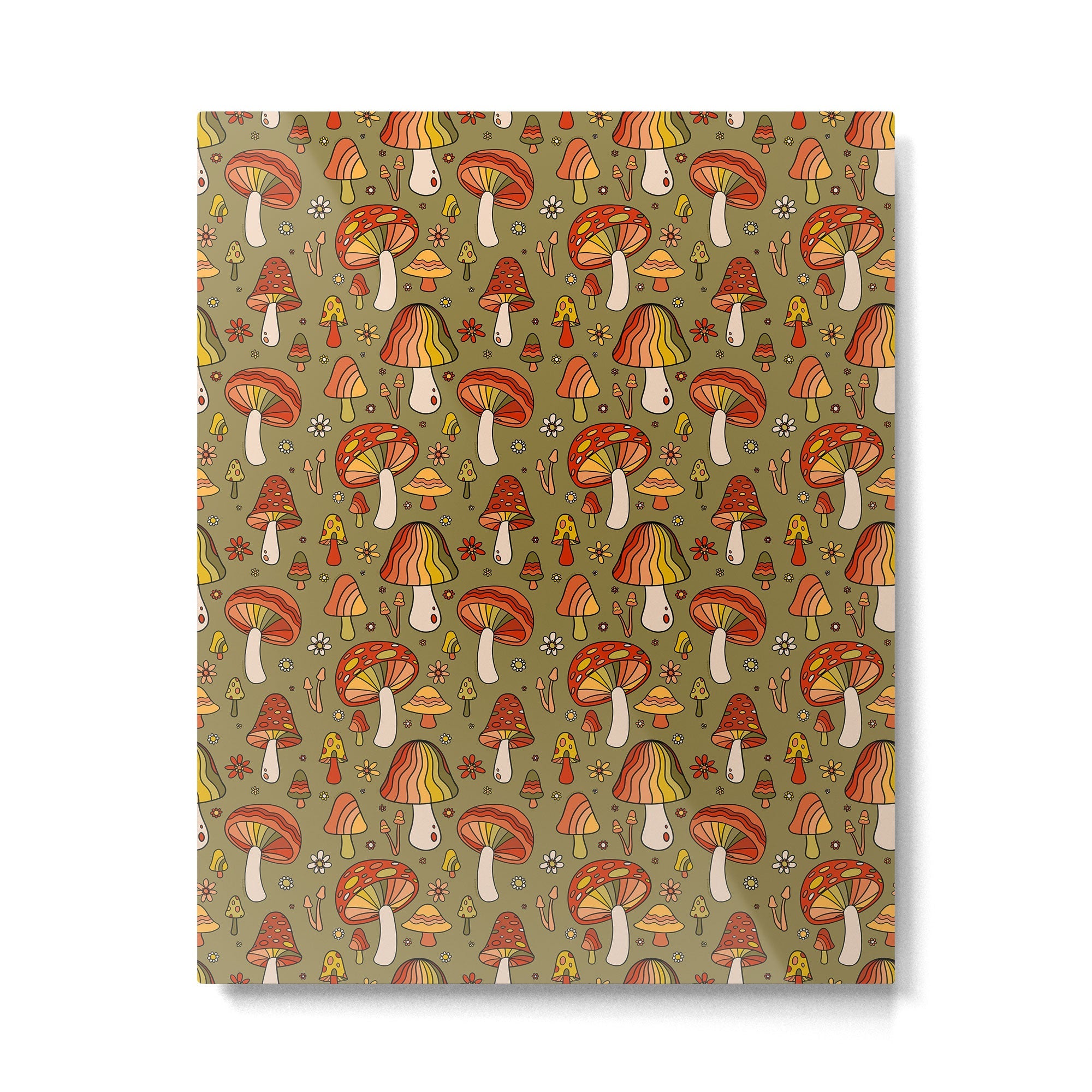 Mushroom Print Metal Print | TeksDecor